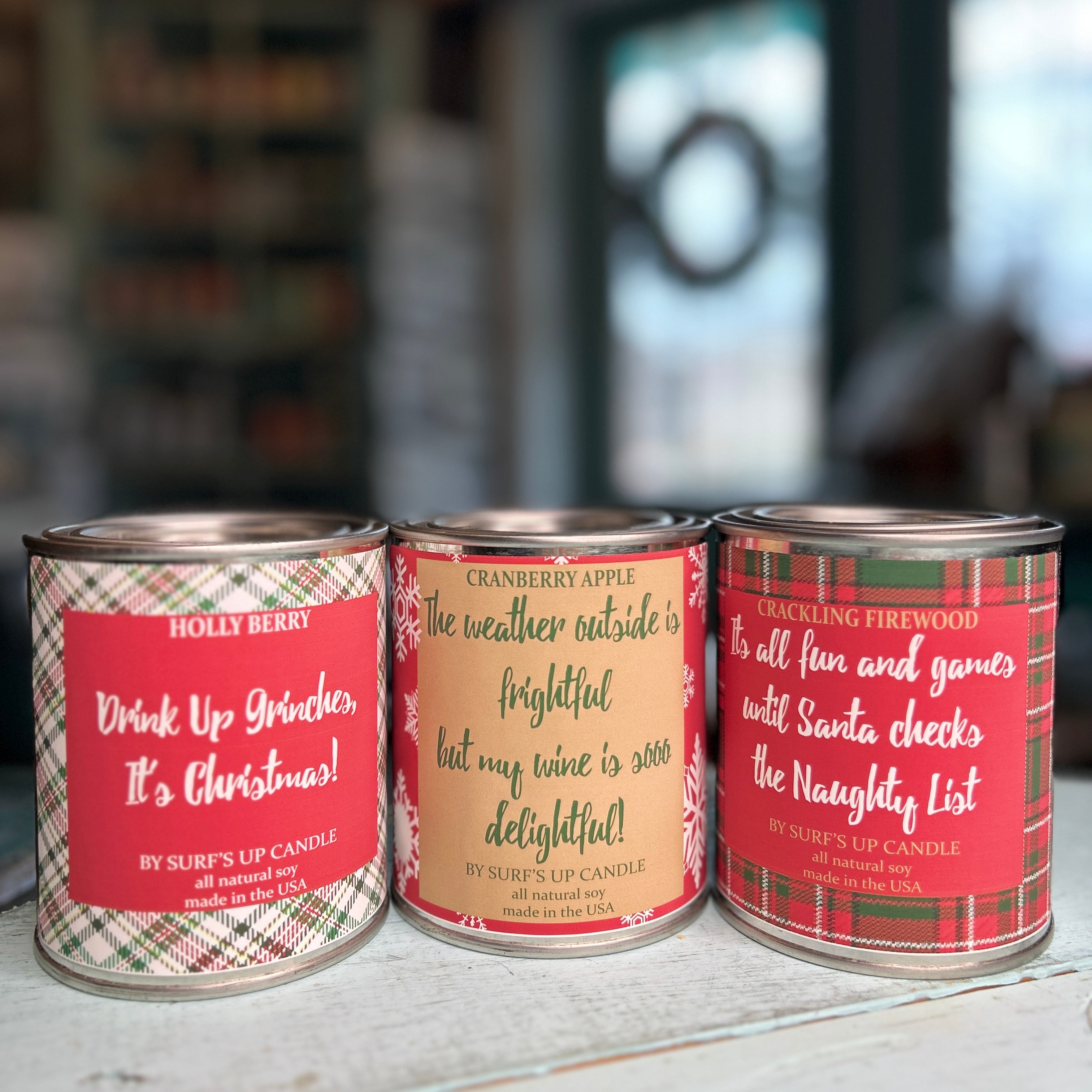 Christmas Witt Paint Can Candle Trio - Christmas Collection