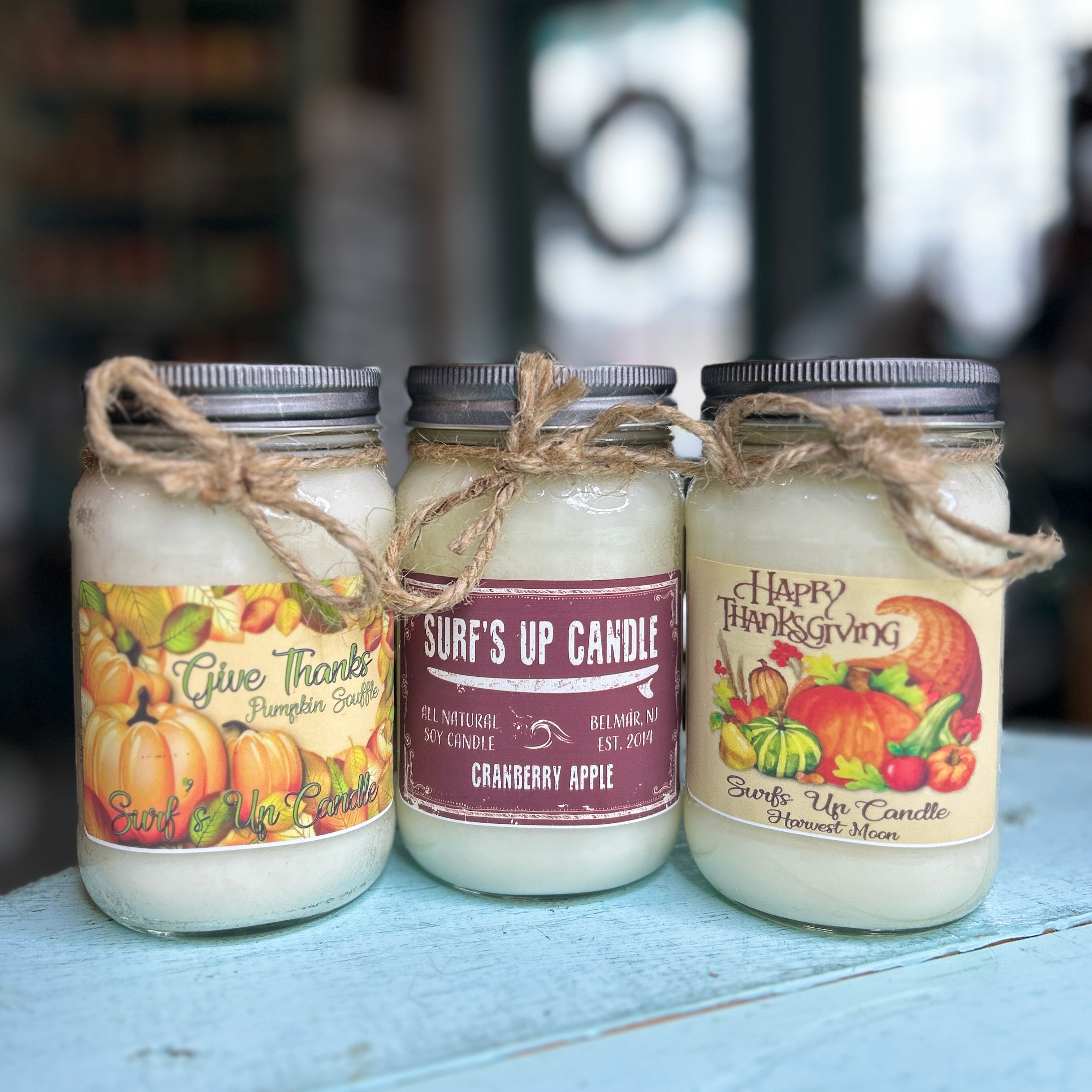 Happy Thanksgiving Mason Jar Trio - Thanksgiving Collection