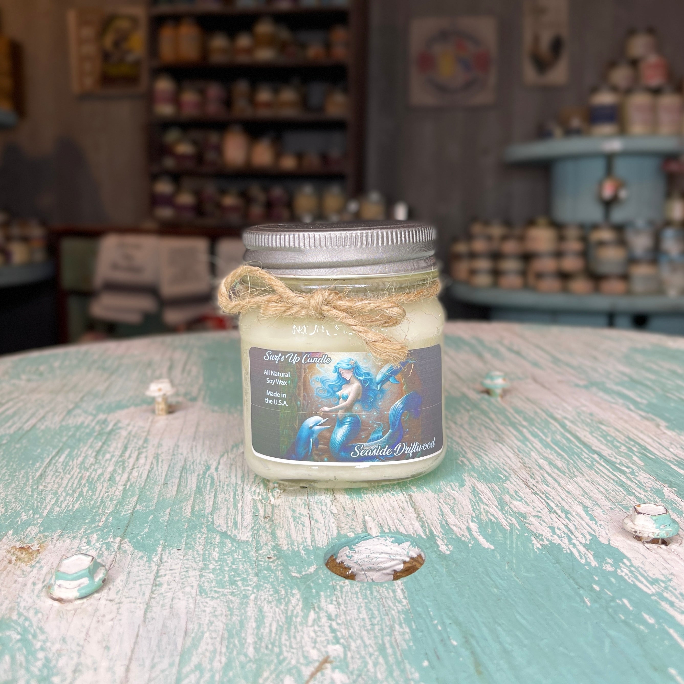 Seaside Driftwood Mason Jar Candle - Vintage Collection