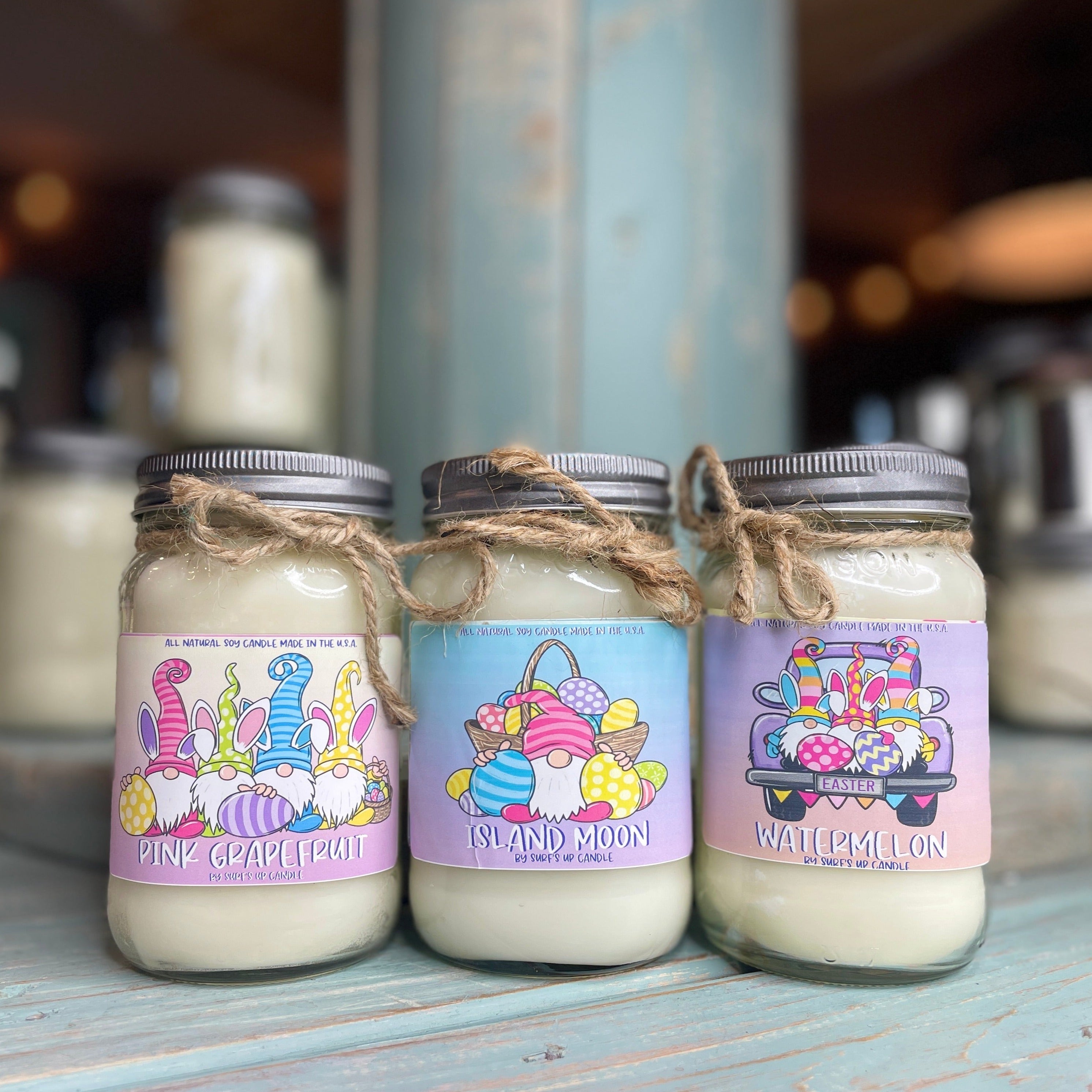 Easter Gnome Mason Jar Trio - Easter Collection