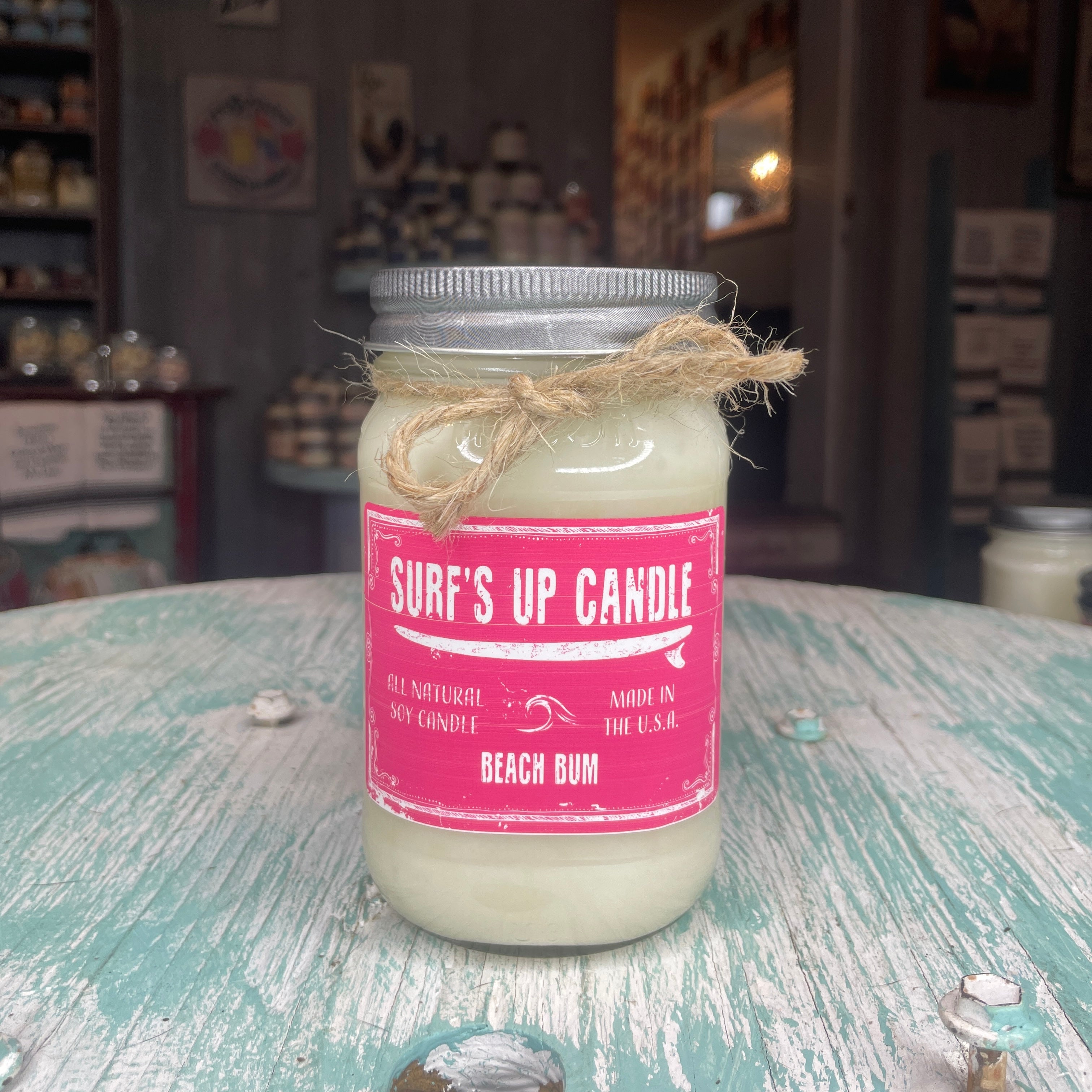 Beach Bum Mason Jar Candle - Valentine Collection