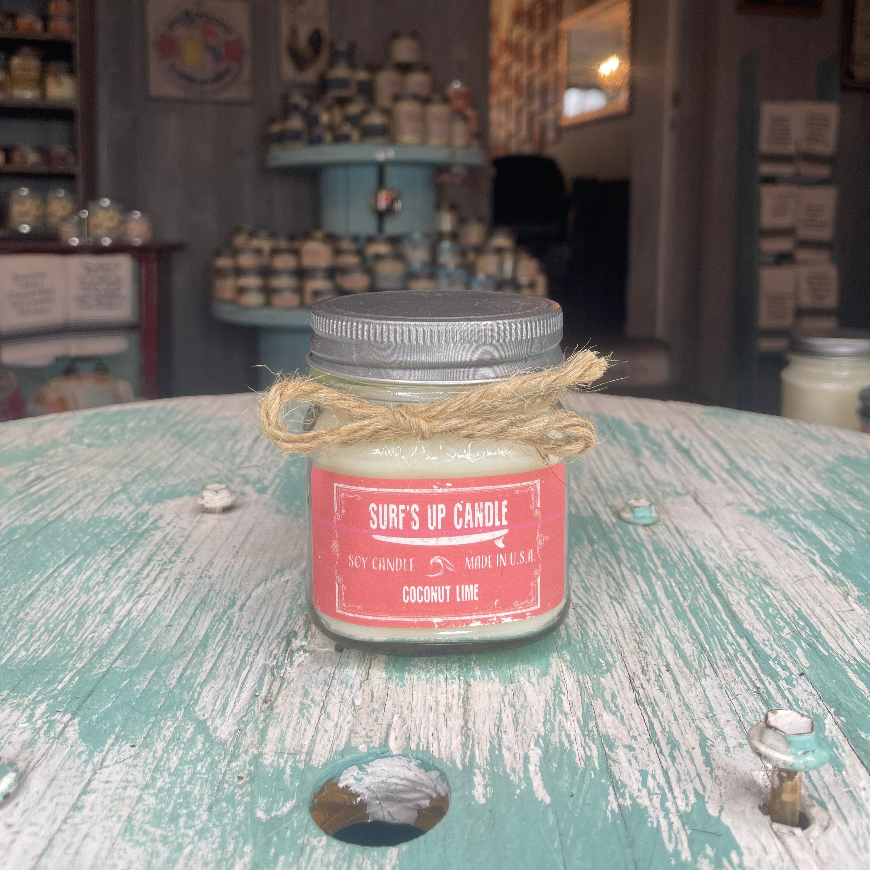 Sidewalk Sale 24 Coconut Lime Mason Jar Candle - Valentine Collection