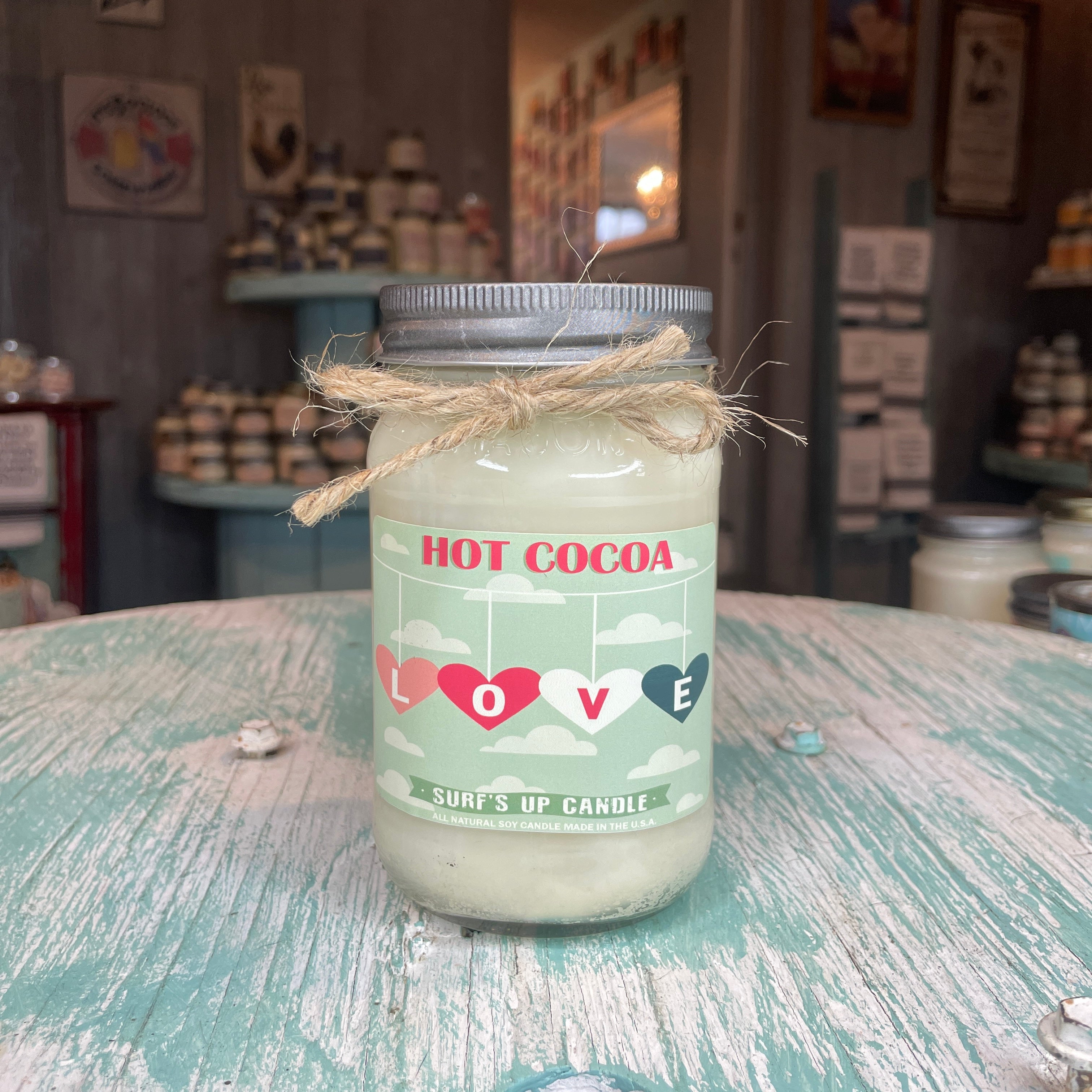 Hot Cocoa Mason Jar Candle - Valentine's Day Collection
