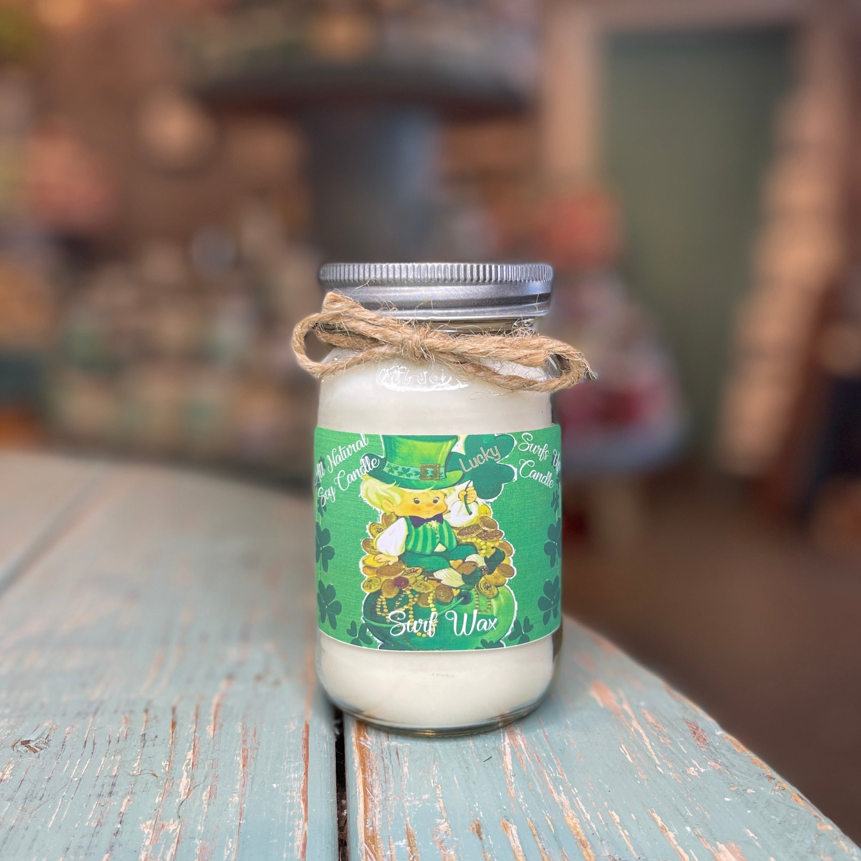 Leprechaun Surf Wax Mason Jar Candle - St. Patrick's Day Collection