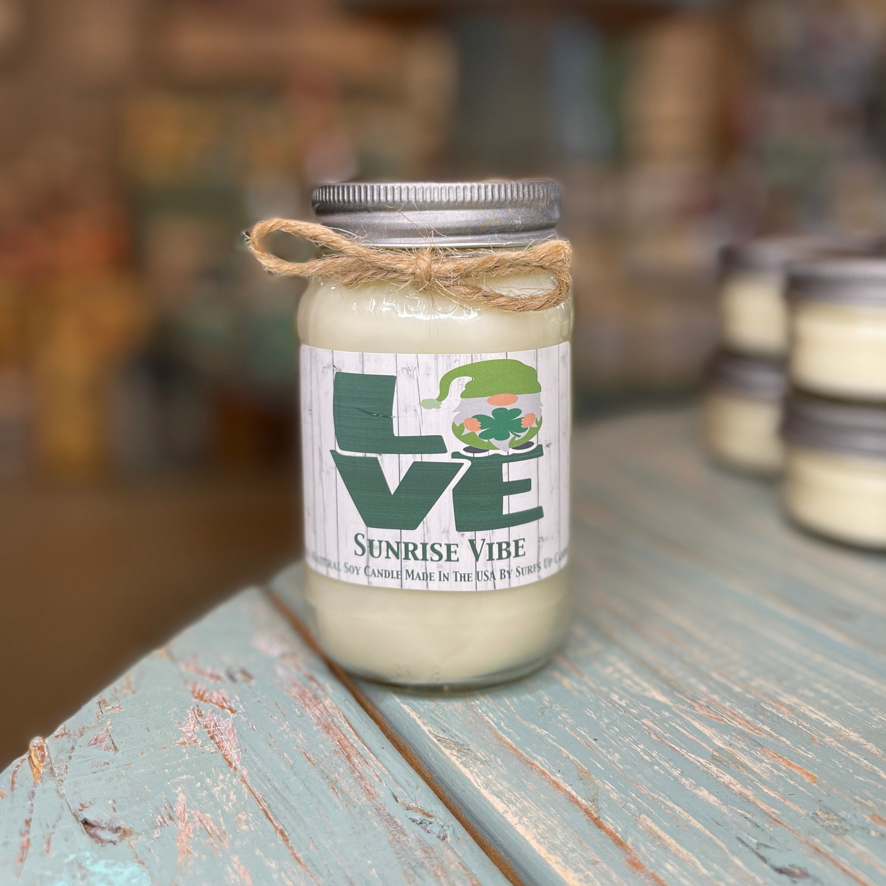 LOVE  Sunrise Vibe Mason Jar Candle - St. Patrick's Day Collection