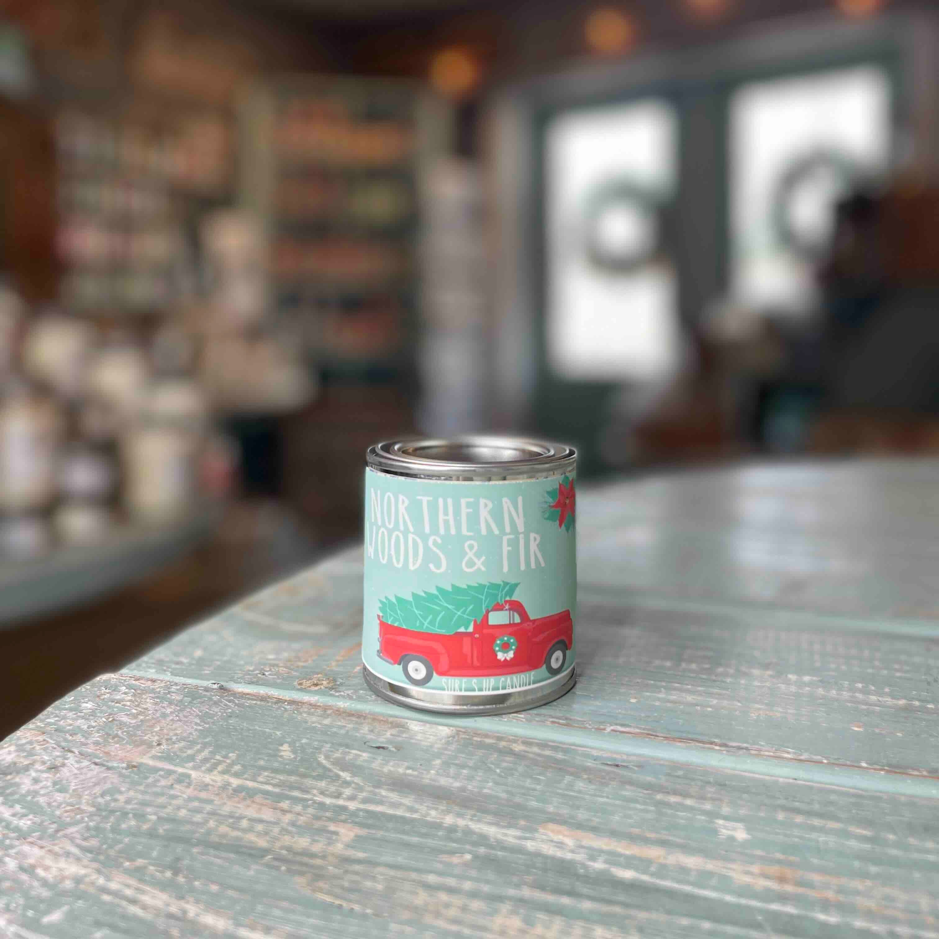 Side Walk Sale 24 Northern Woods & Fir Paint Can Candle - Vintage Collection