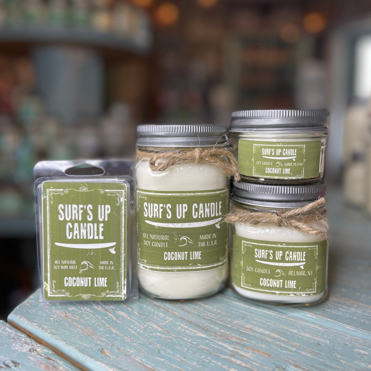 Surf's Up Coconut Lime Mason Jar Candle