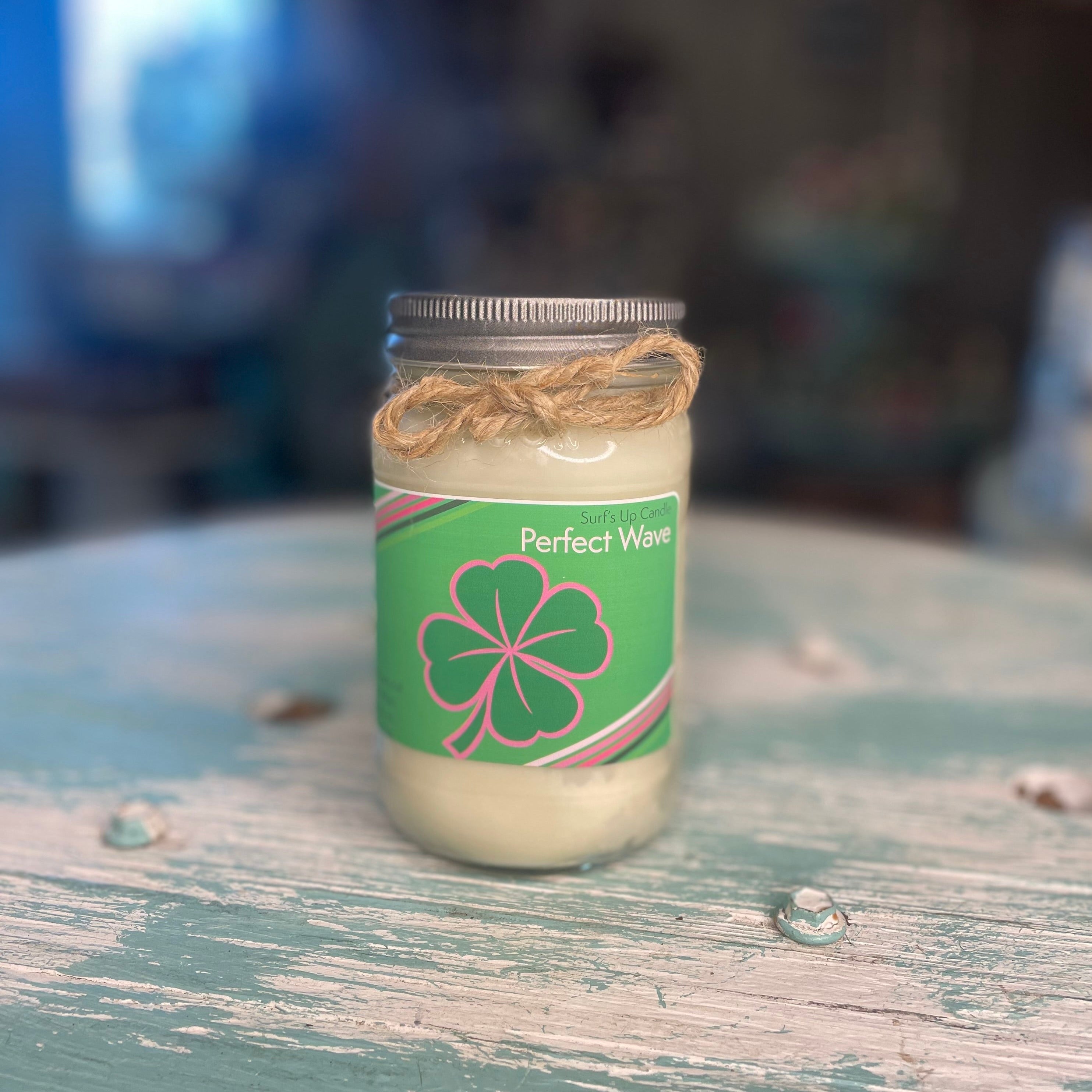 Lucky Perfect Wave Mason Jar Candle - St. Patrick's Day Collection
