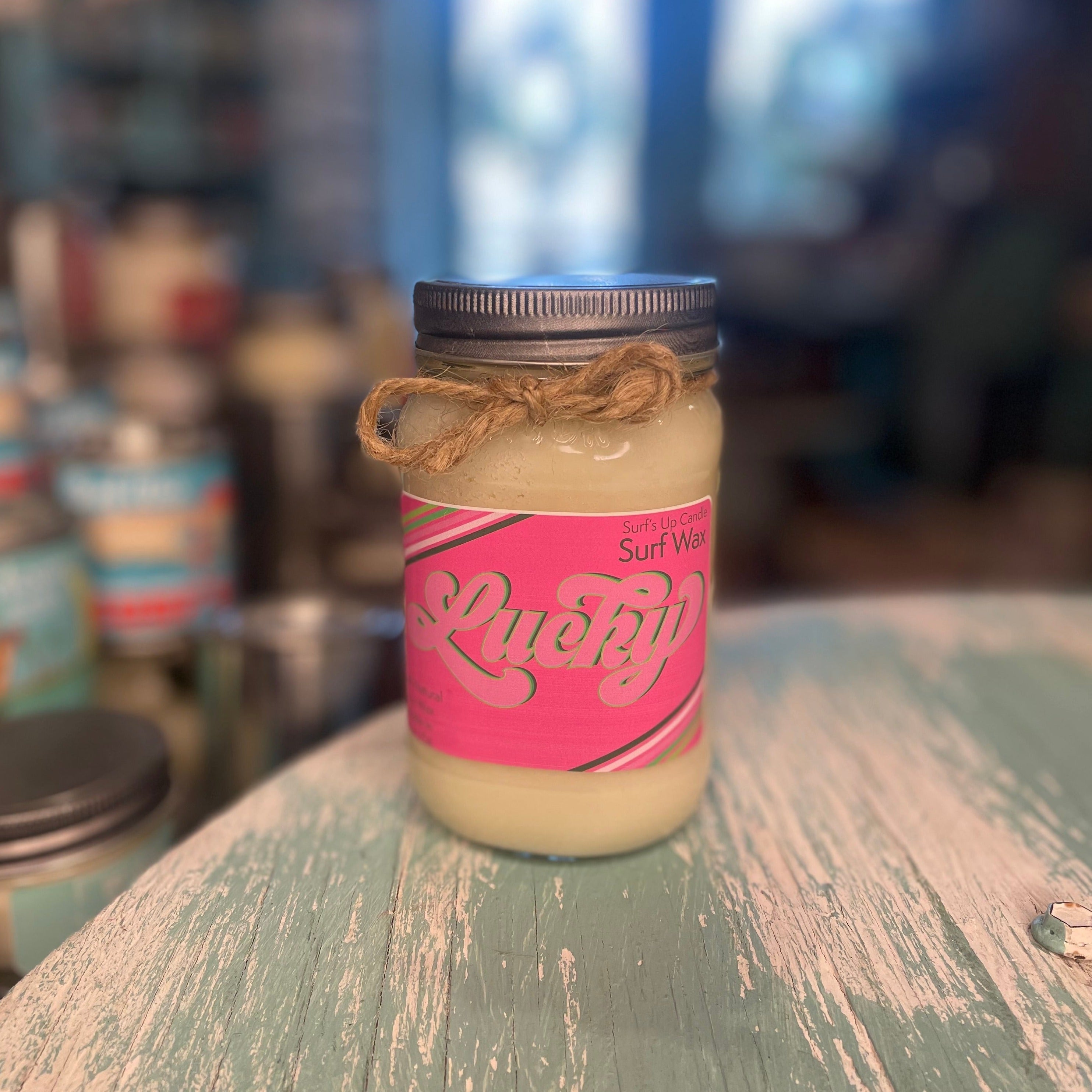 Lucky Pink Surf Wax Mason Jar Candle - St. Patrick's Day Collection