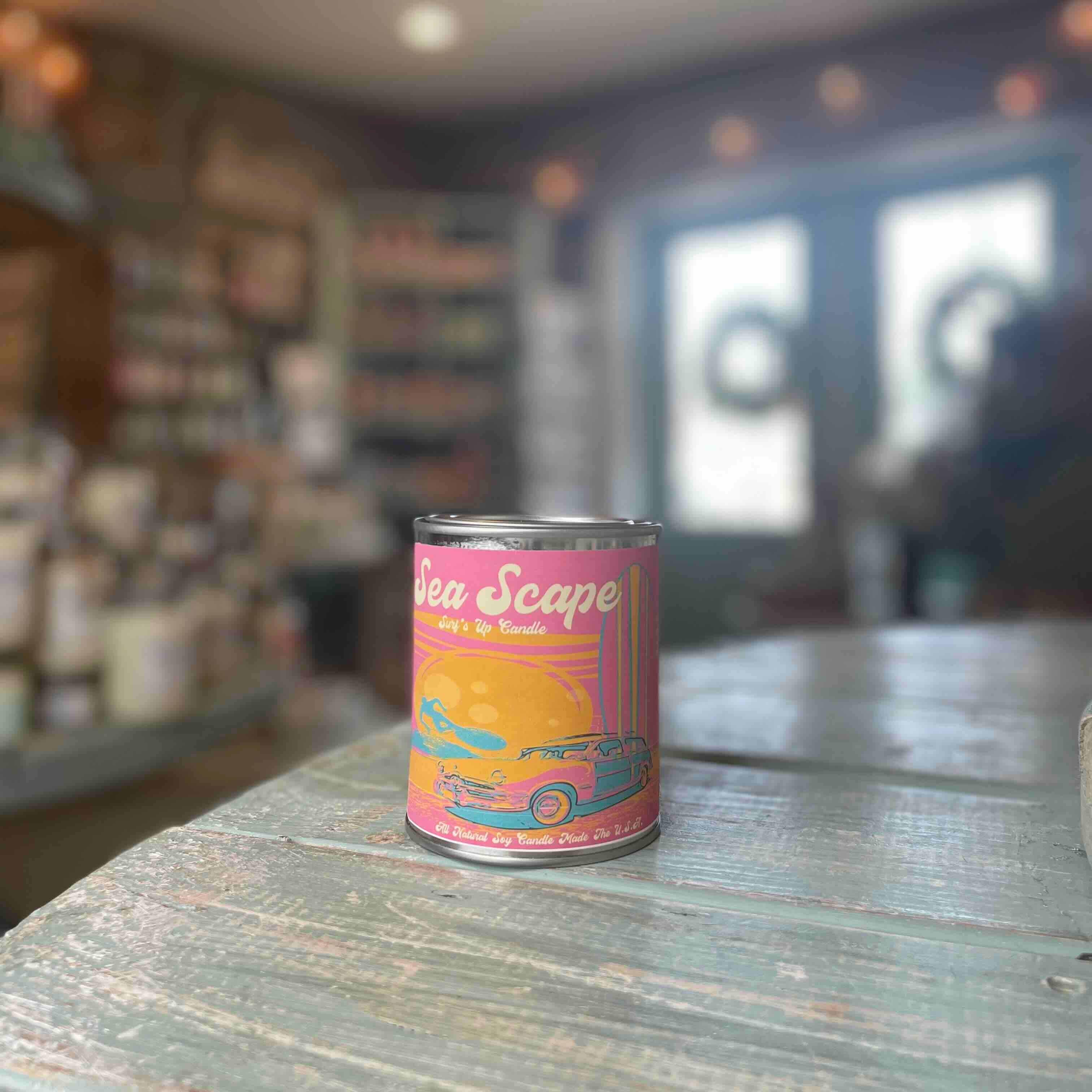 Seascape Paint Can Candle