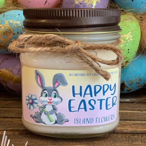 Medium Island Flowers Easter Mason Jar - Easter Collection