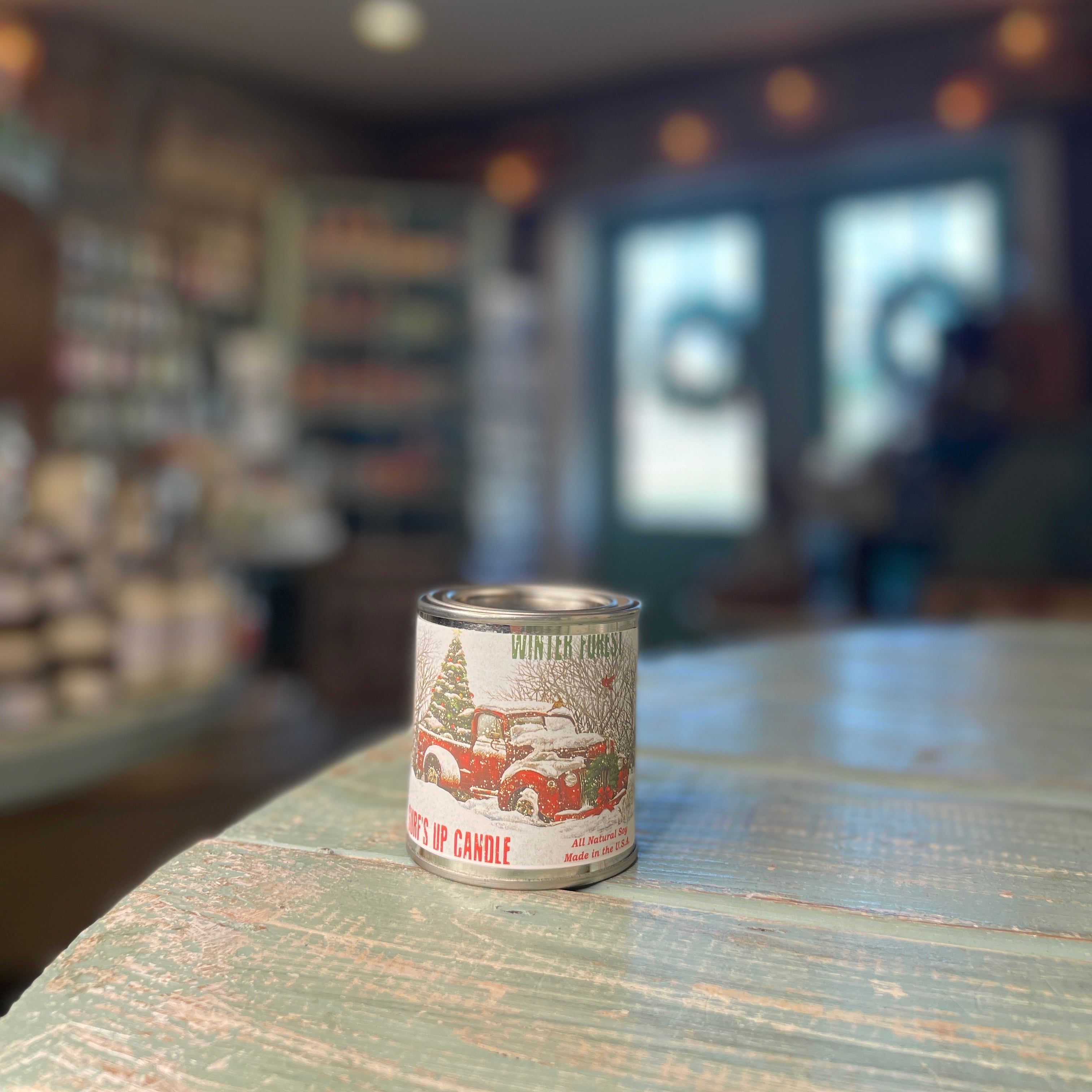 Side Walk 24  Winter Forest Paint Can Candle - Vintage Collection