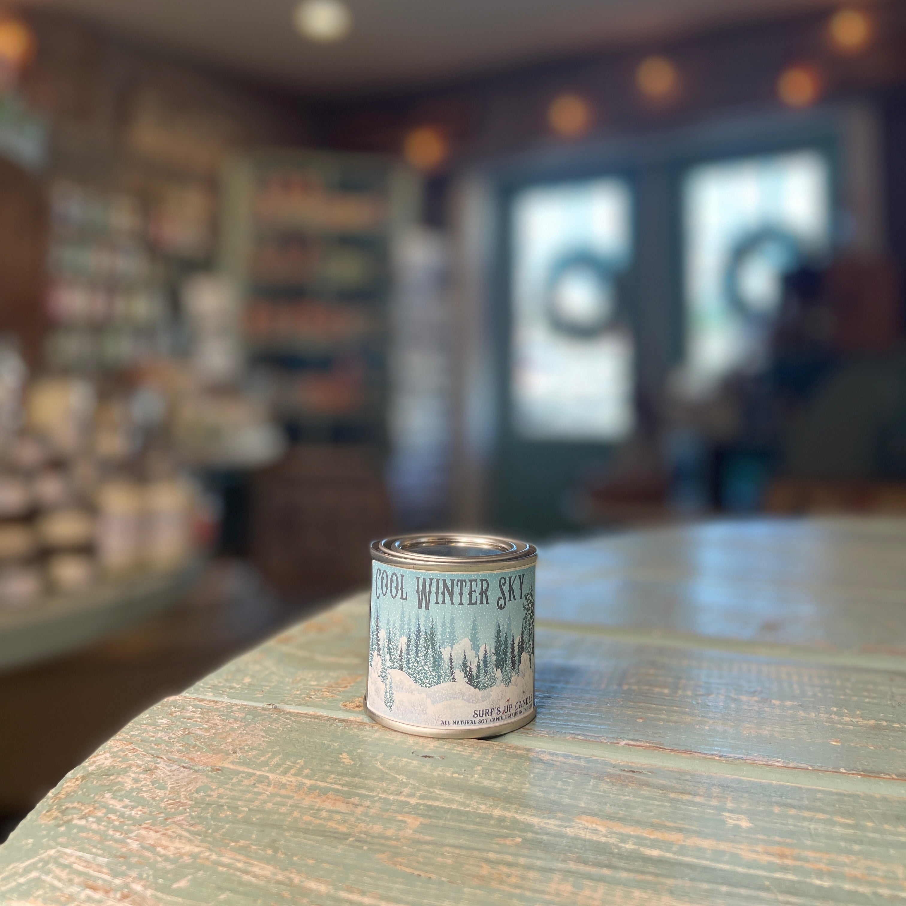 Cool Winter Sky Paint Can Candle - Vintage Collection