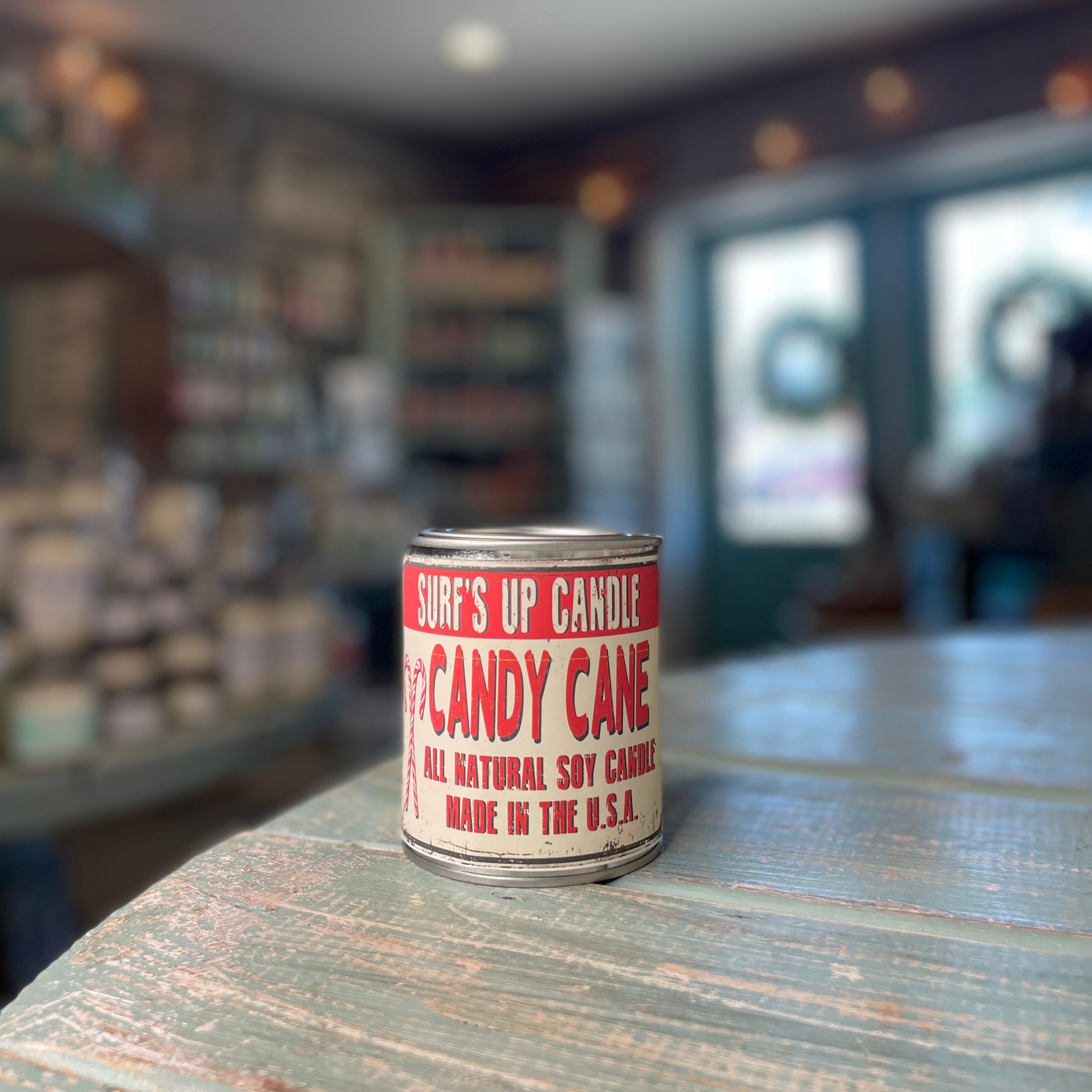Side Walk 24 Candy Cane Paint Can Candle - Vintage Collection