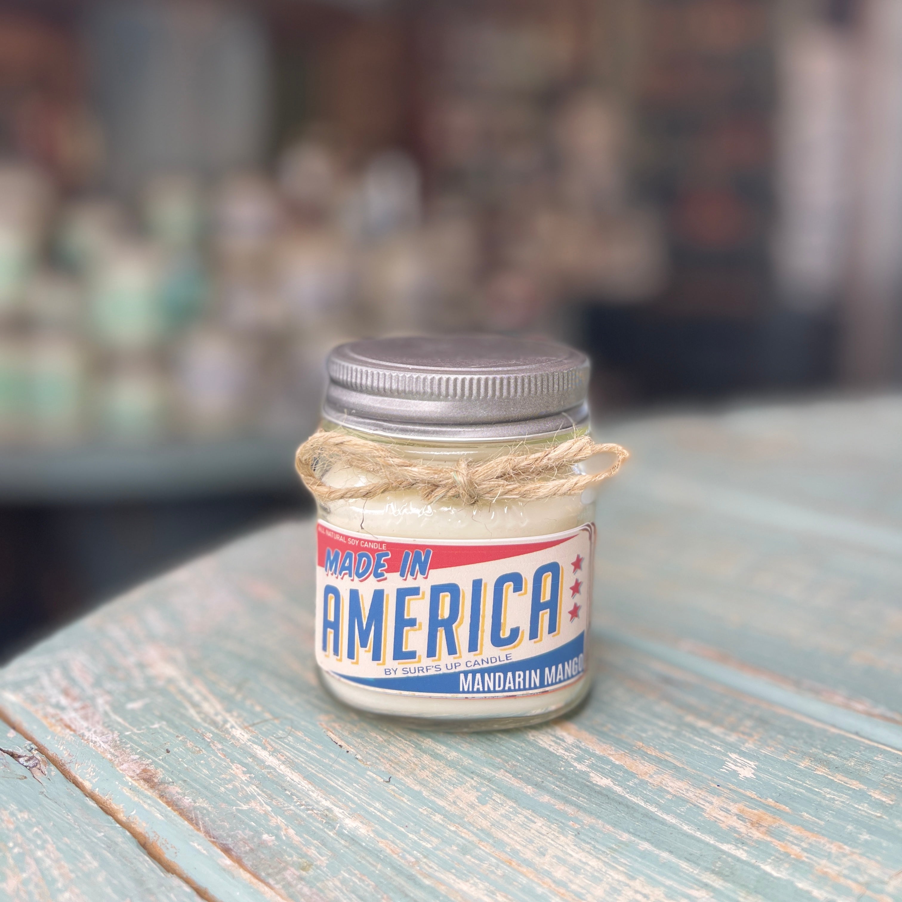 Made in America Mandarin Mango Mason Jar Candle - Americana Collection