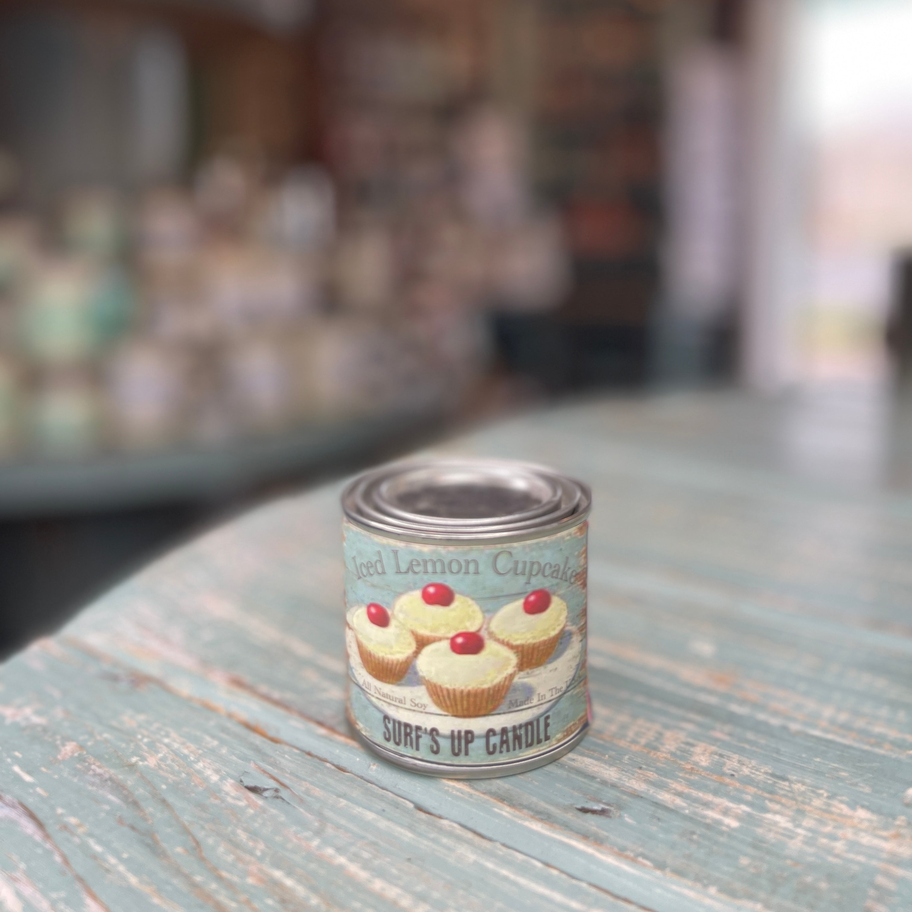 Iced Lemon Cupcake Paint Can Candle- Vintage Collection