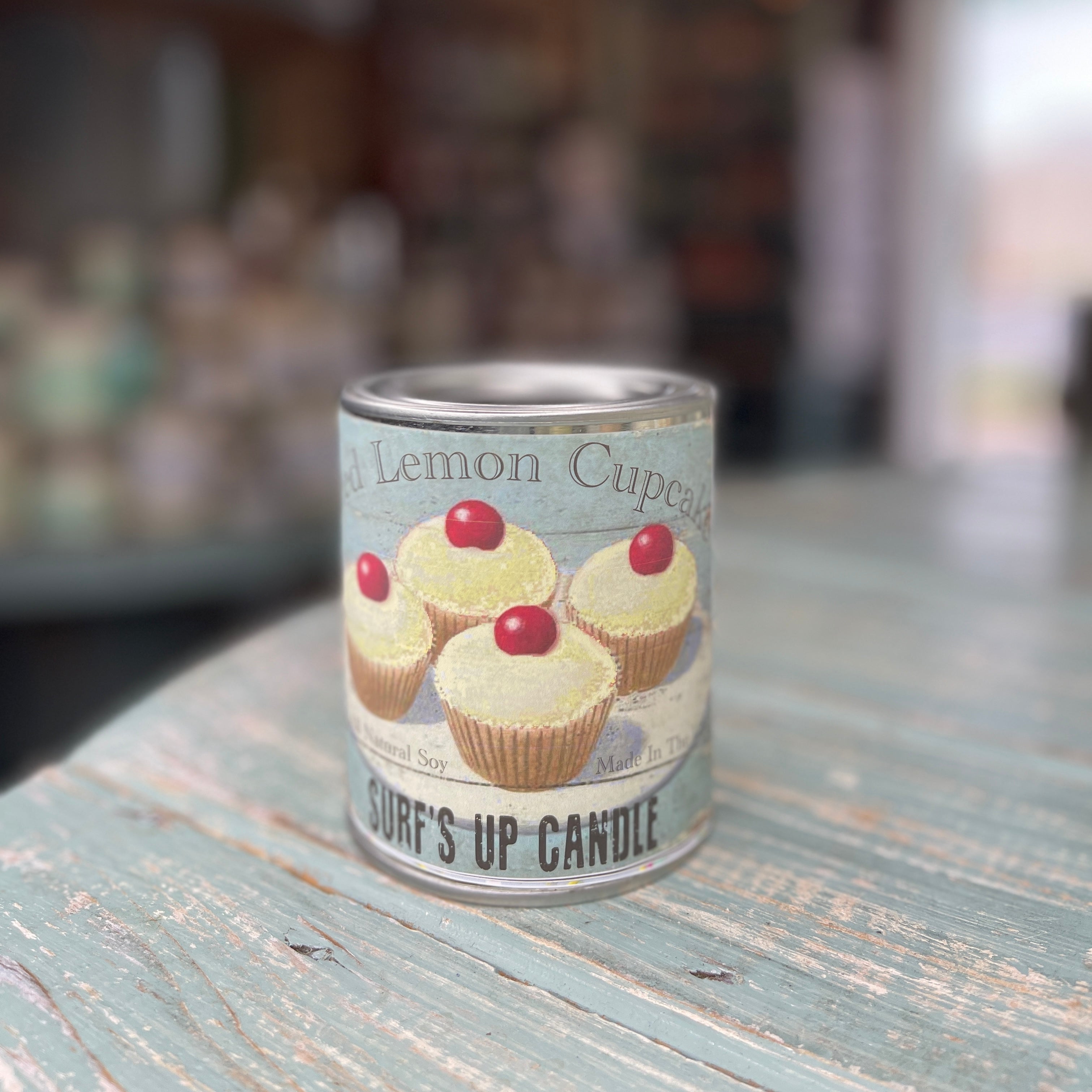 Iced Lemon Cupcake Paint Can Candle- Vintage Collection