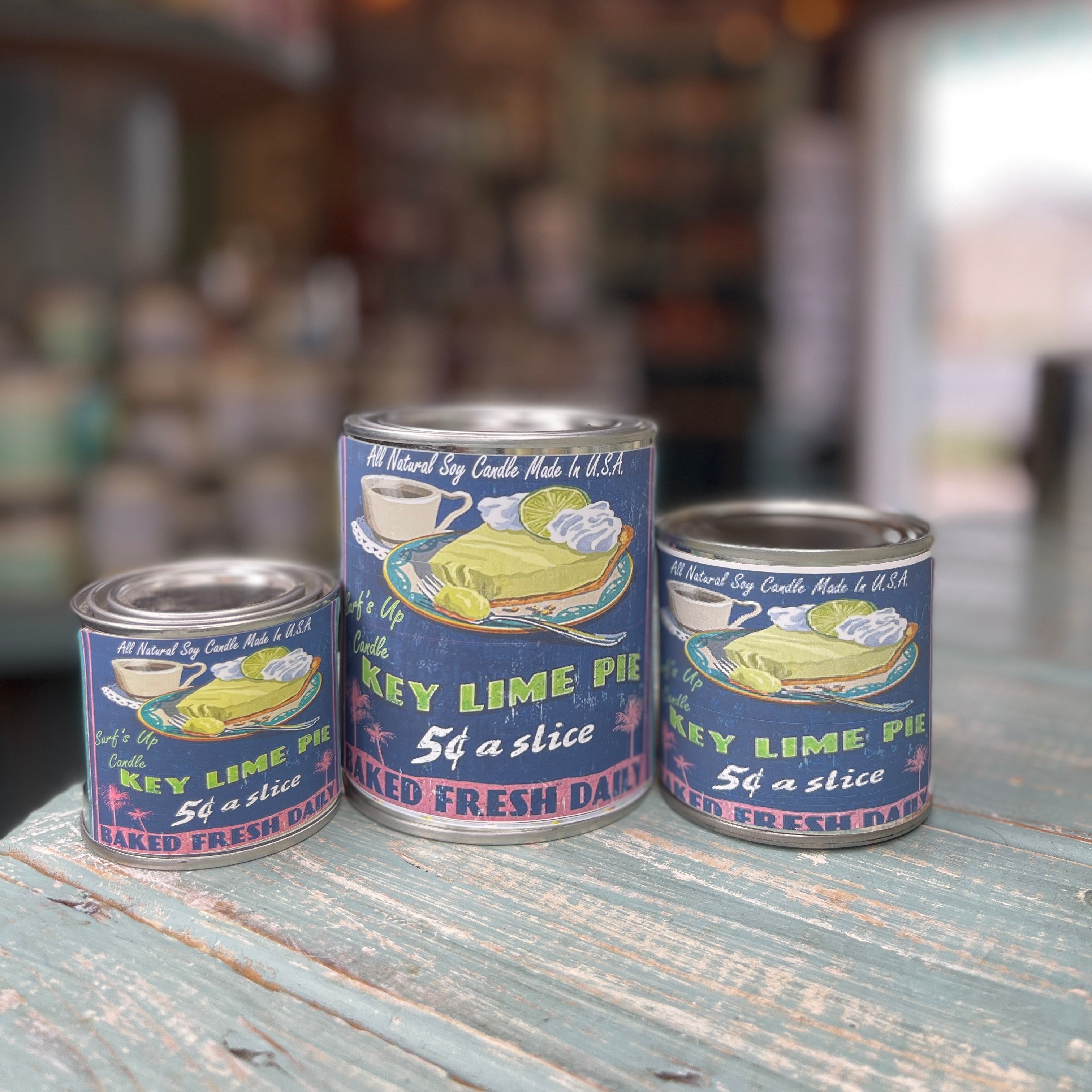 Key Lime Pie Paint Can Candle - Vintage Collection