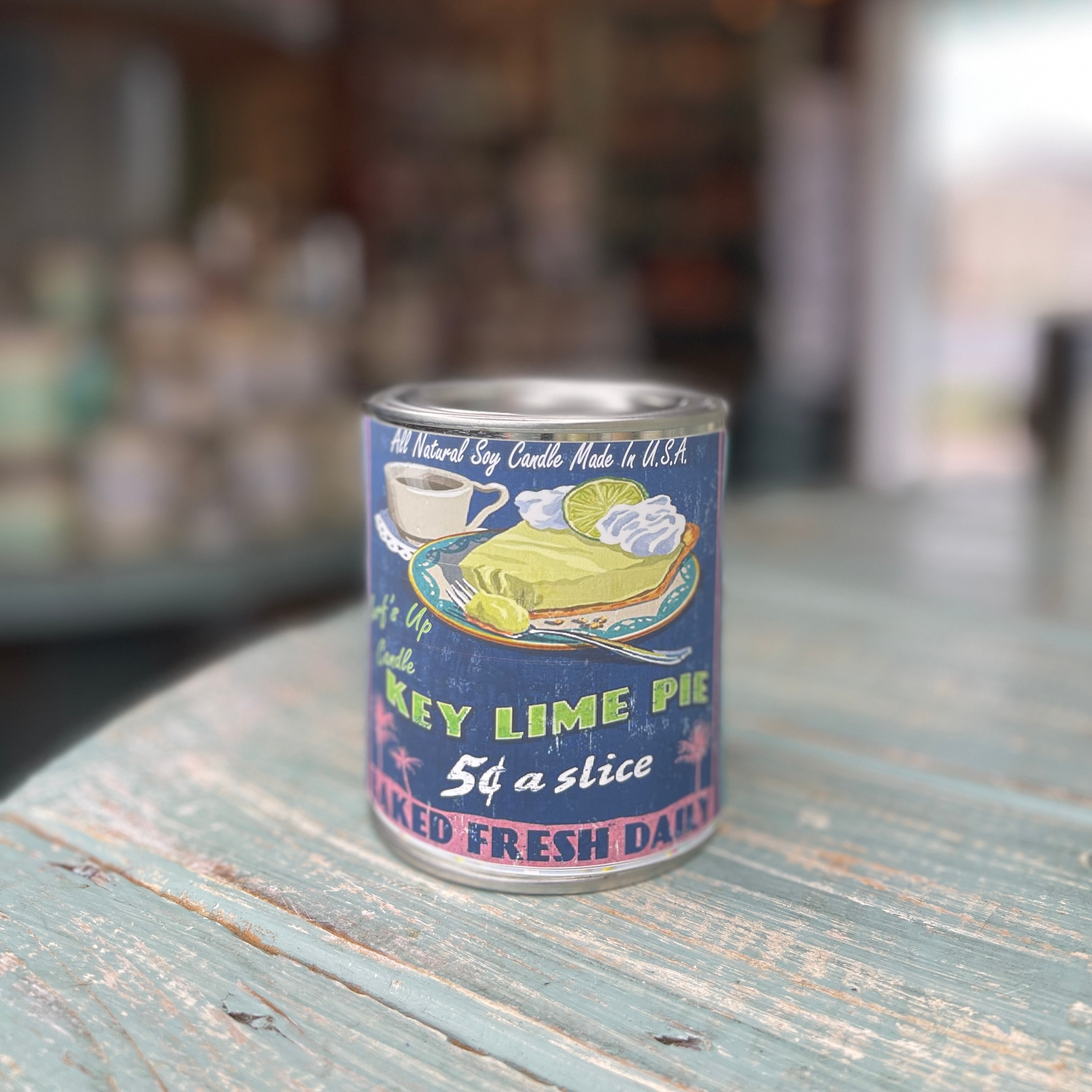 Key Lime Pie Paint Can Candle - Vintage Collection