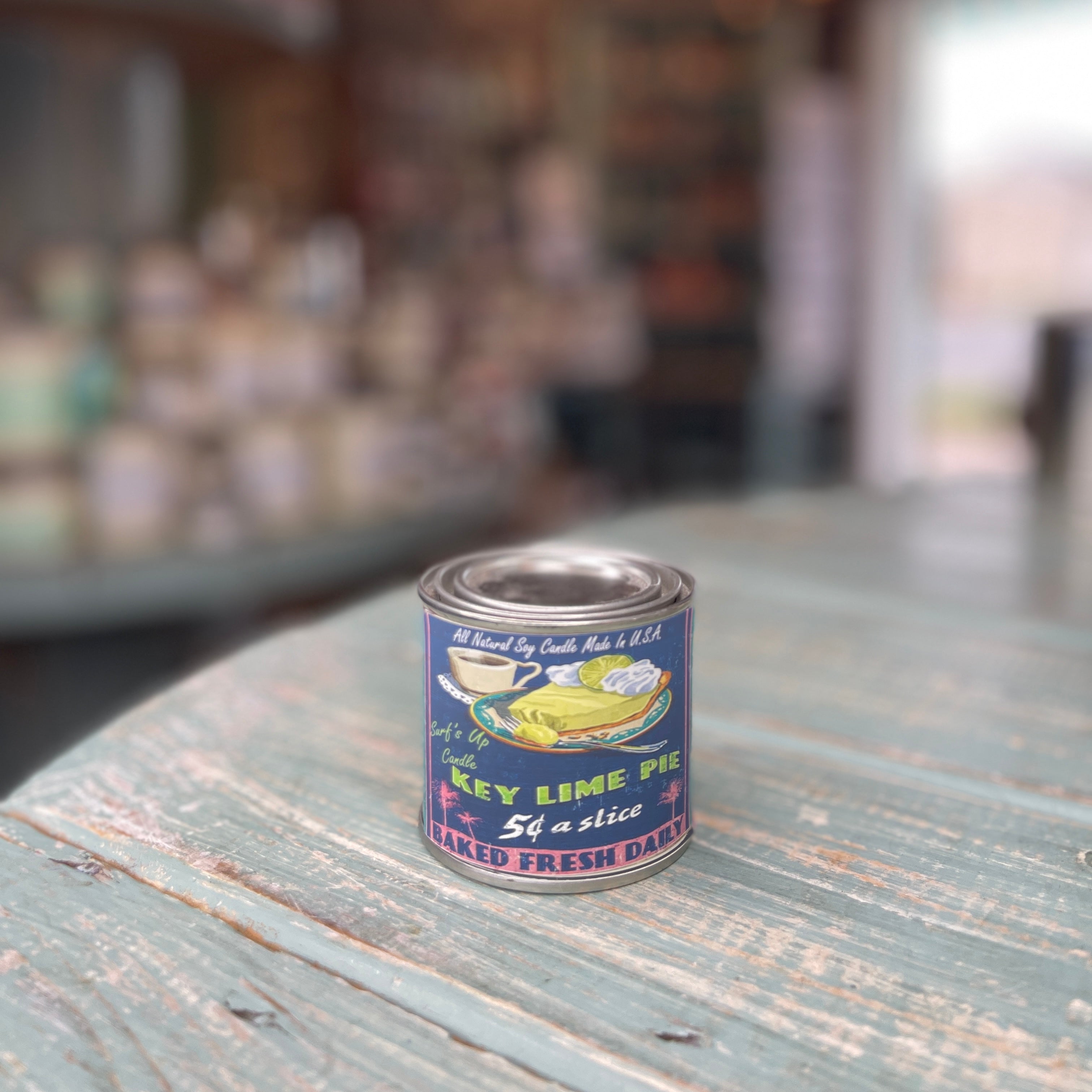 Key Lime Pie Paint Can Candle - Vintage Collection