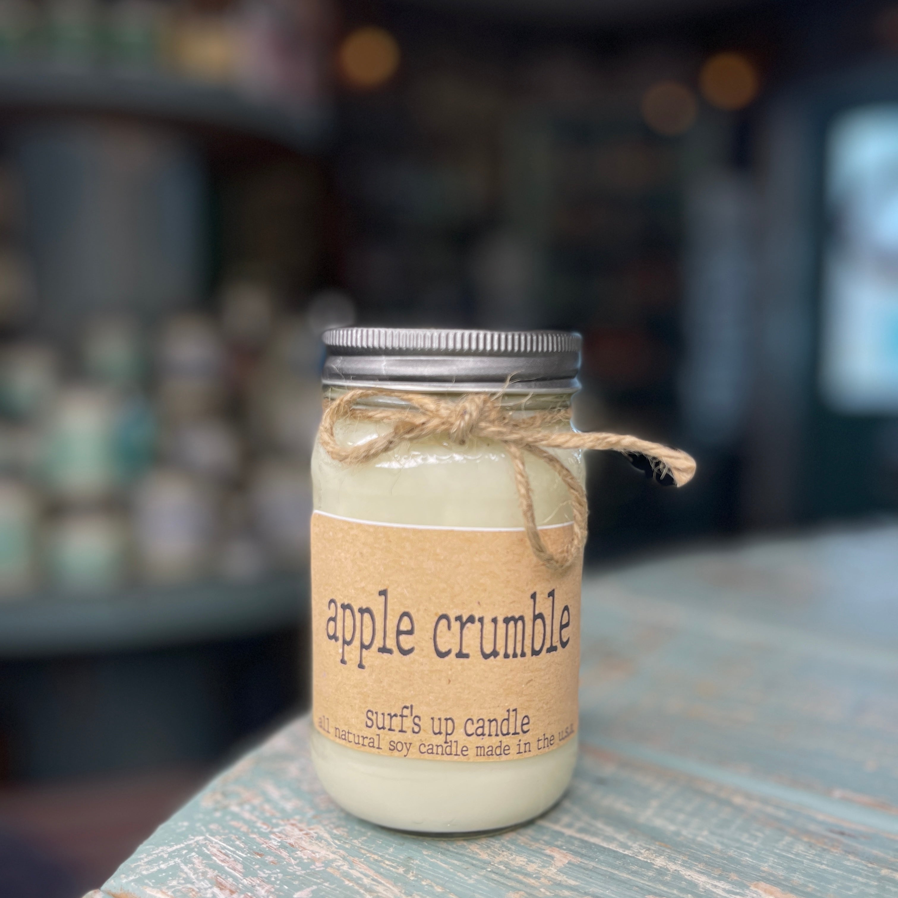 Apple Crumble Mason Jar Candle - Brown Bag Collection