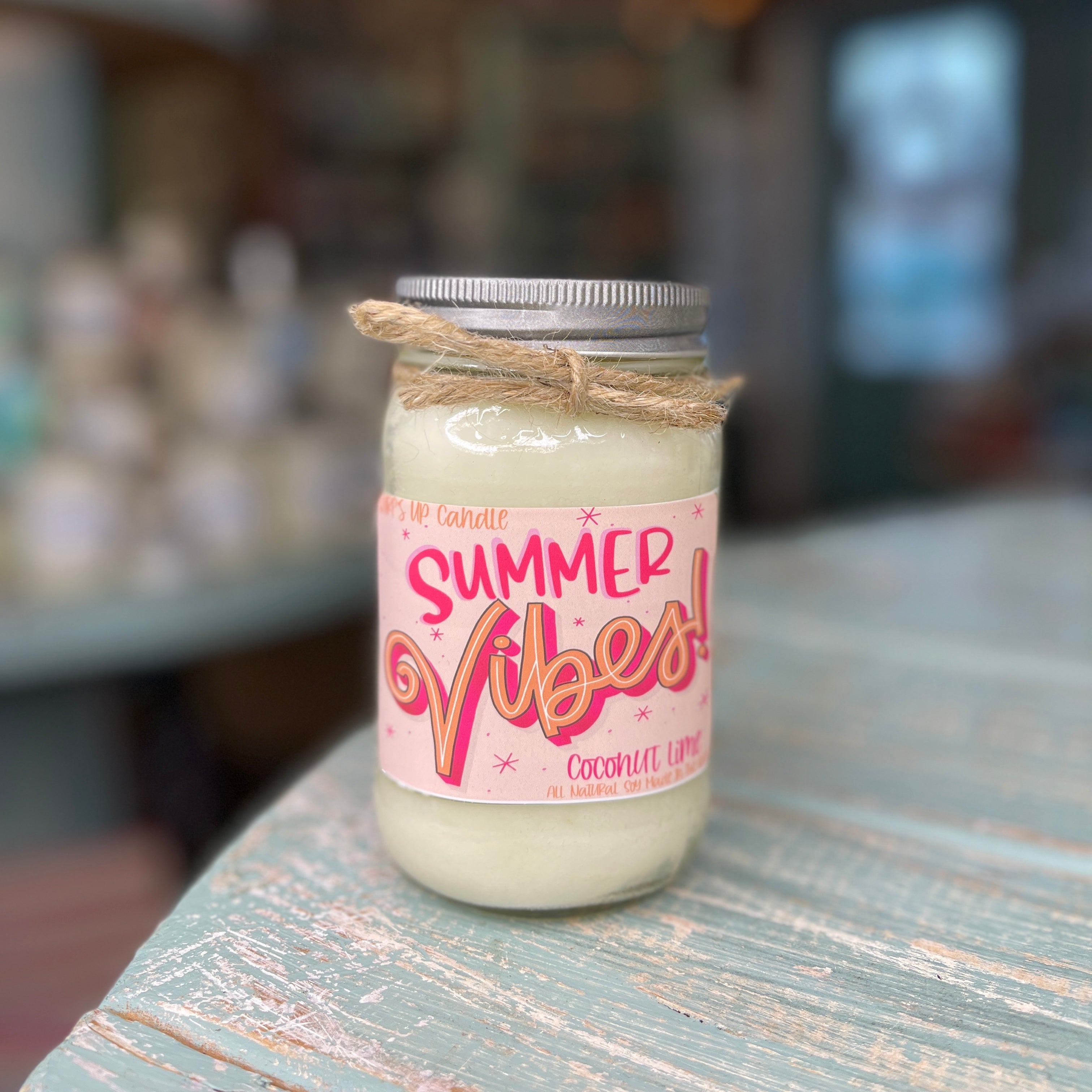 Coconut Lime Summer Vibes Mason Jar Candle - Special Edition