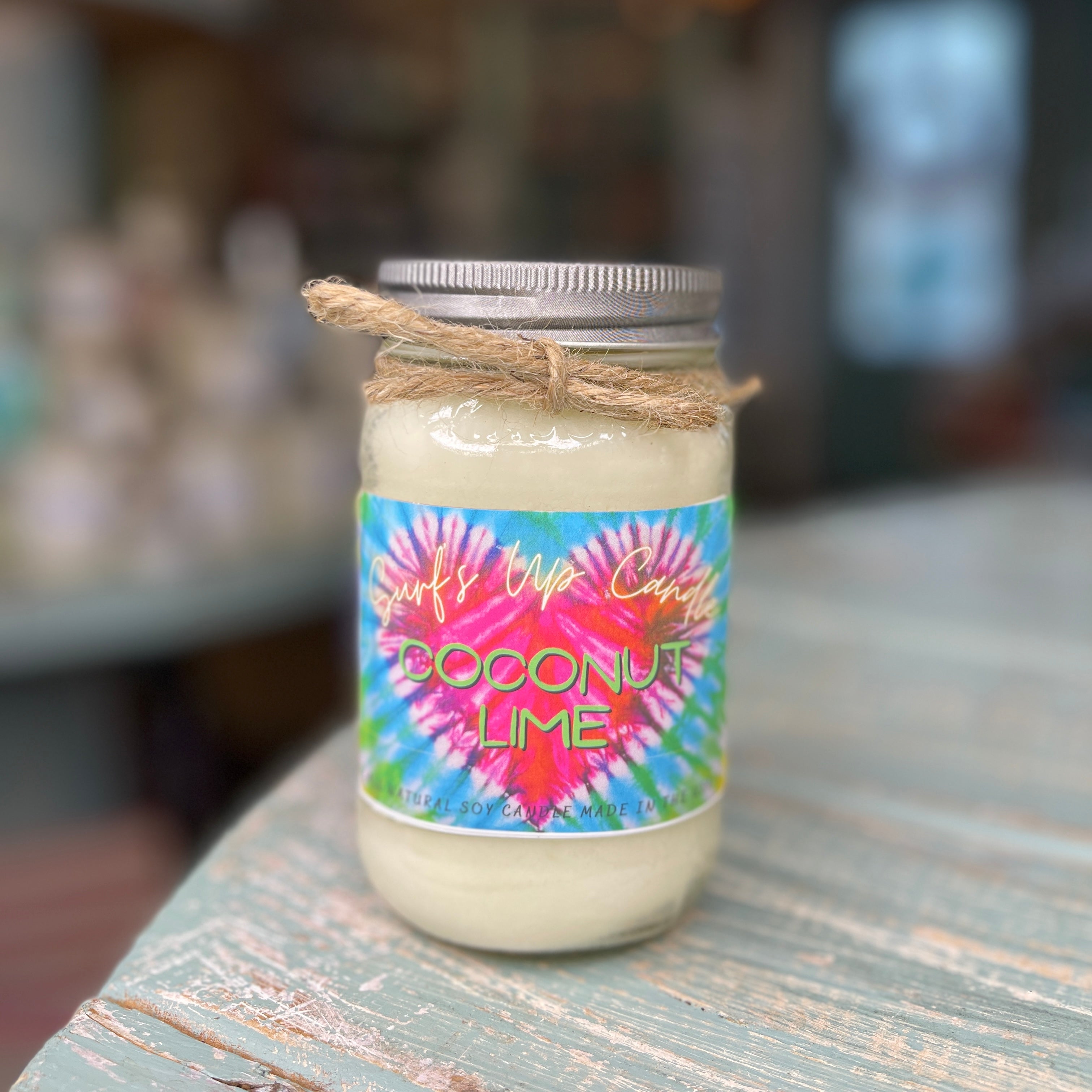 Tie Dye Coconut Lime Candle