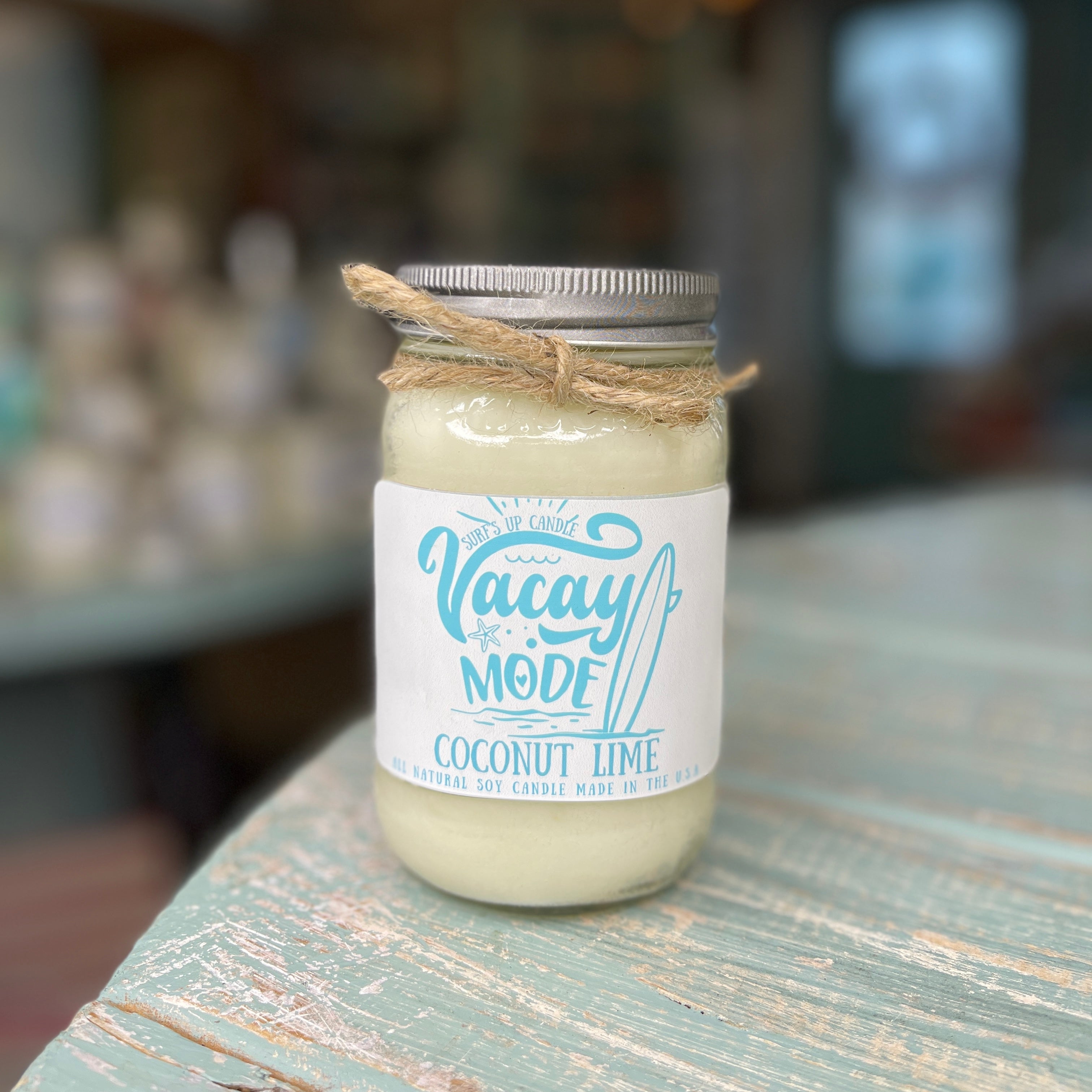 Vacay Mode Coconut Lime Mason Jar