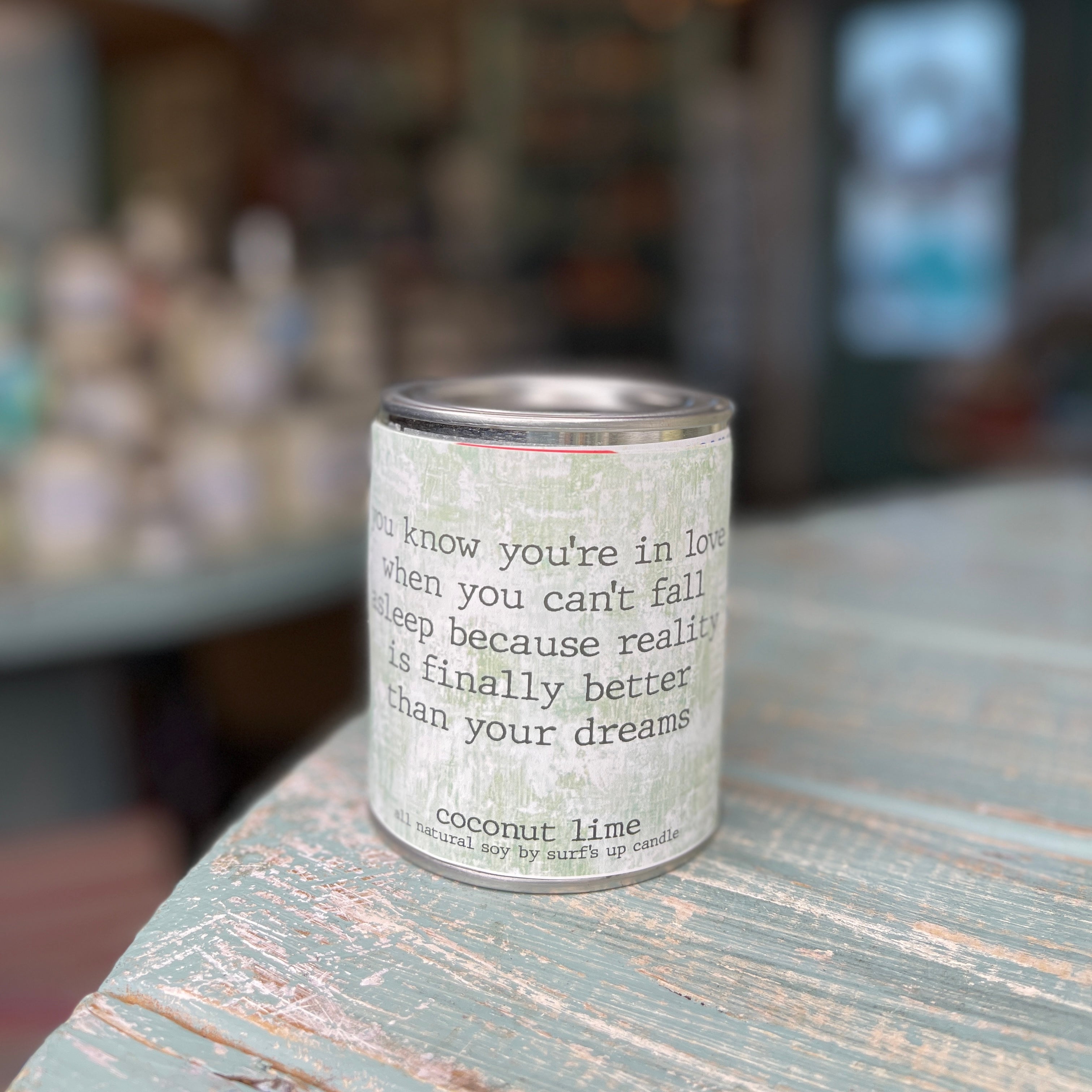 Romantic Quote Coconut Lime Paint Can