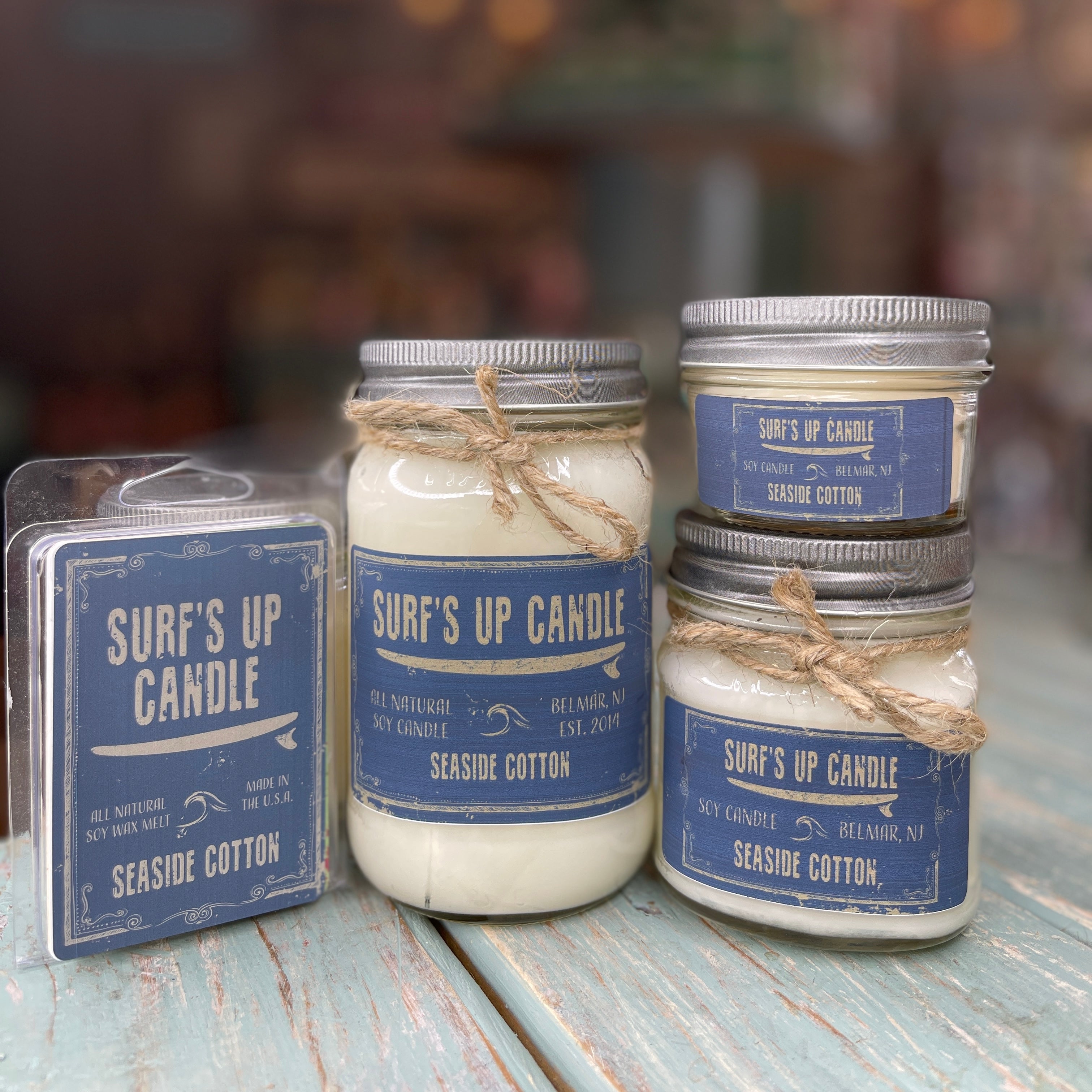 Seaside Cotton Mason Jar Candle - Original Collection