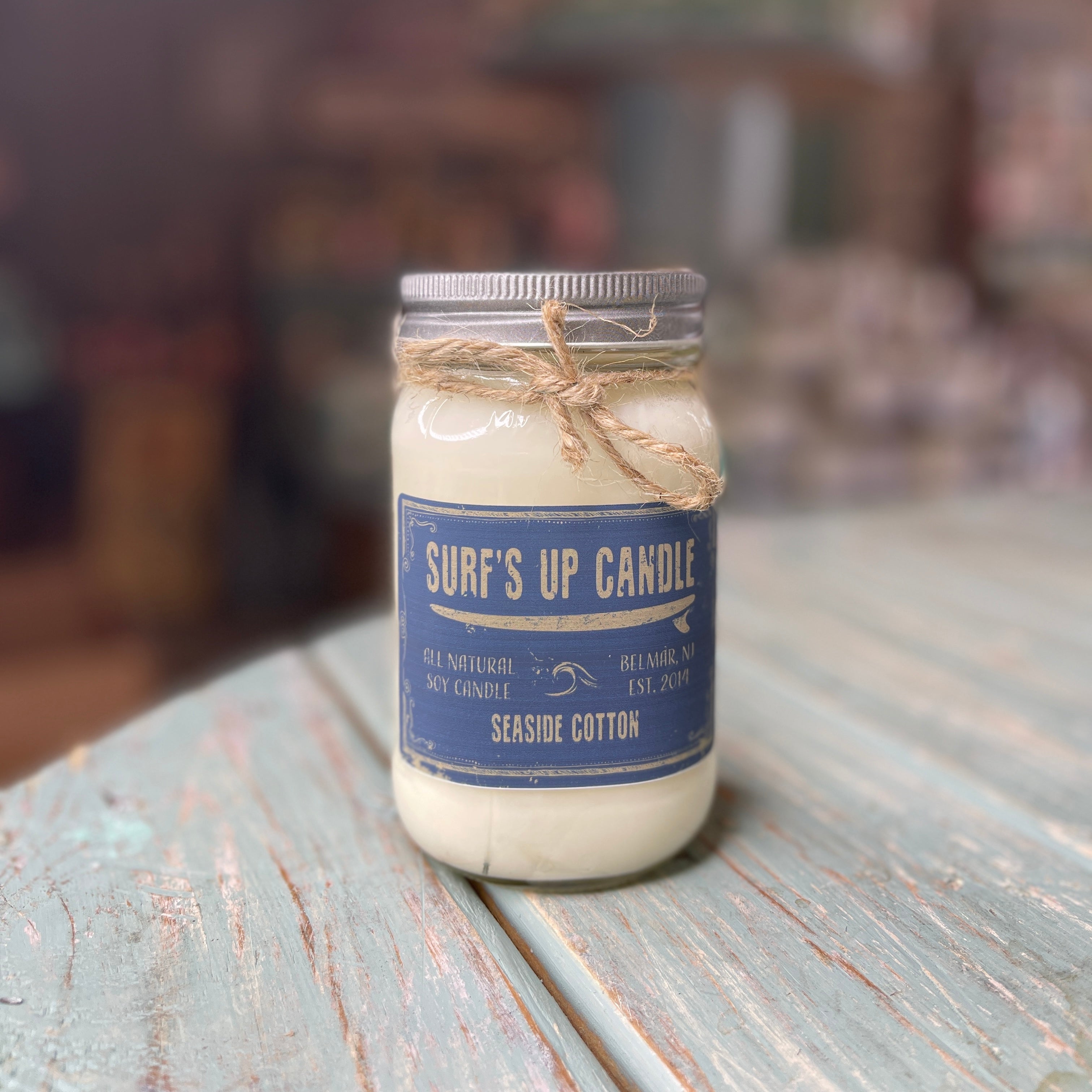 Seaside Cotton Mason Jar Candle - Original Collection