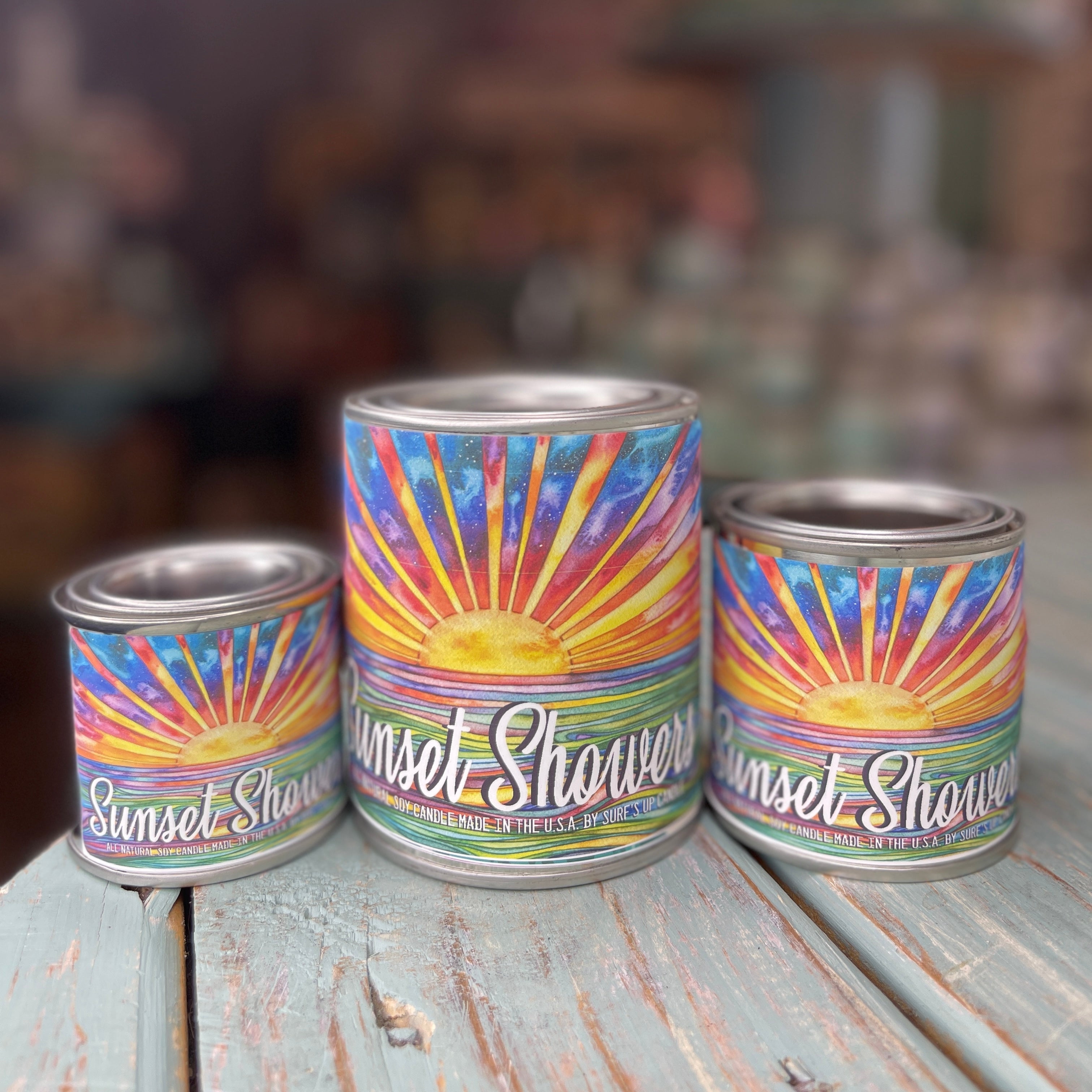 Sunset Showers Paint Can Candle - Vintage Collection