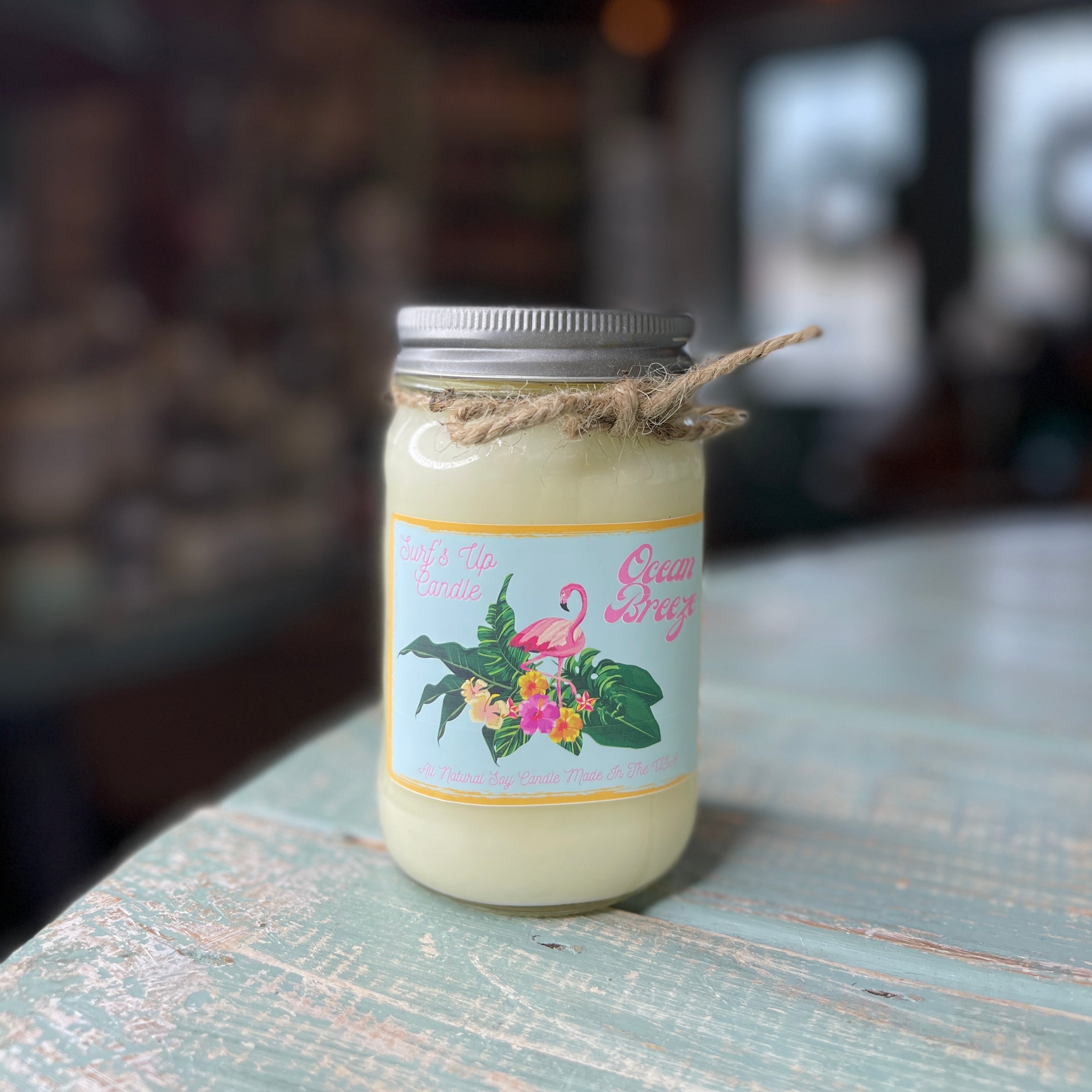 Ocean Breeze Mason Jar Candle - Tropical Collection