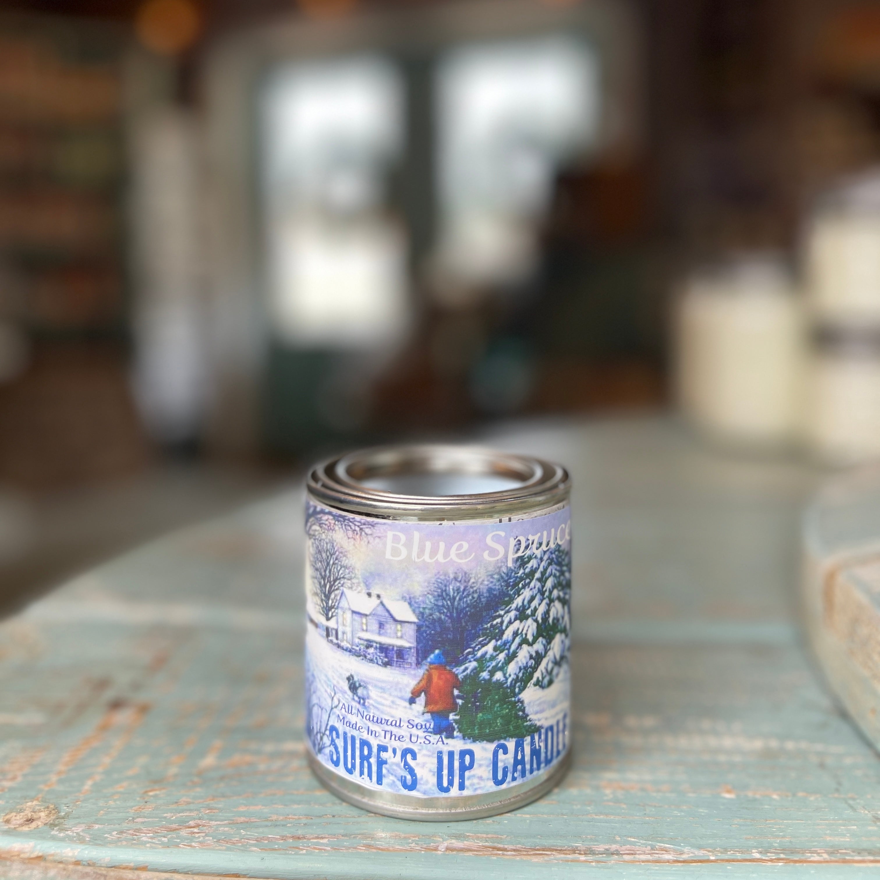 Blue Spruce Paint Can Candle - Vintage Collection