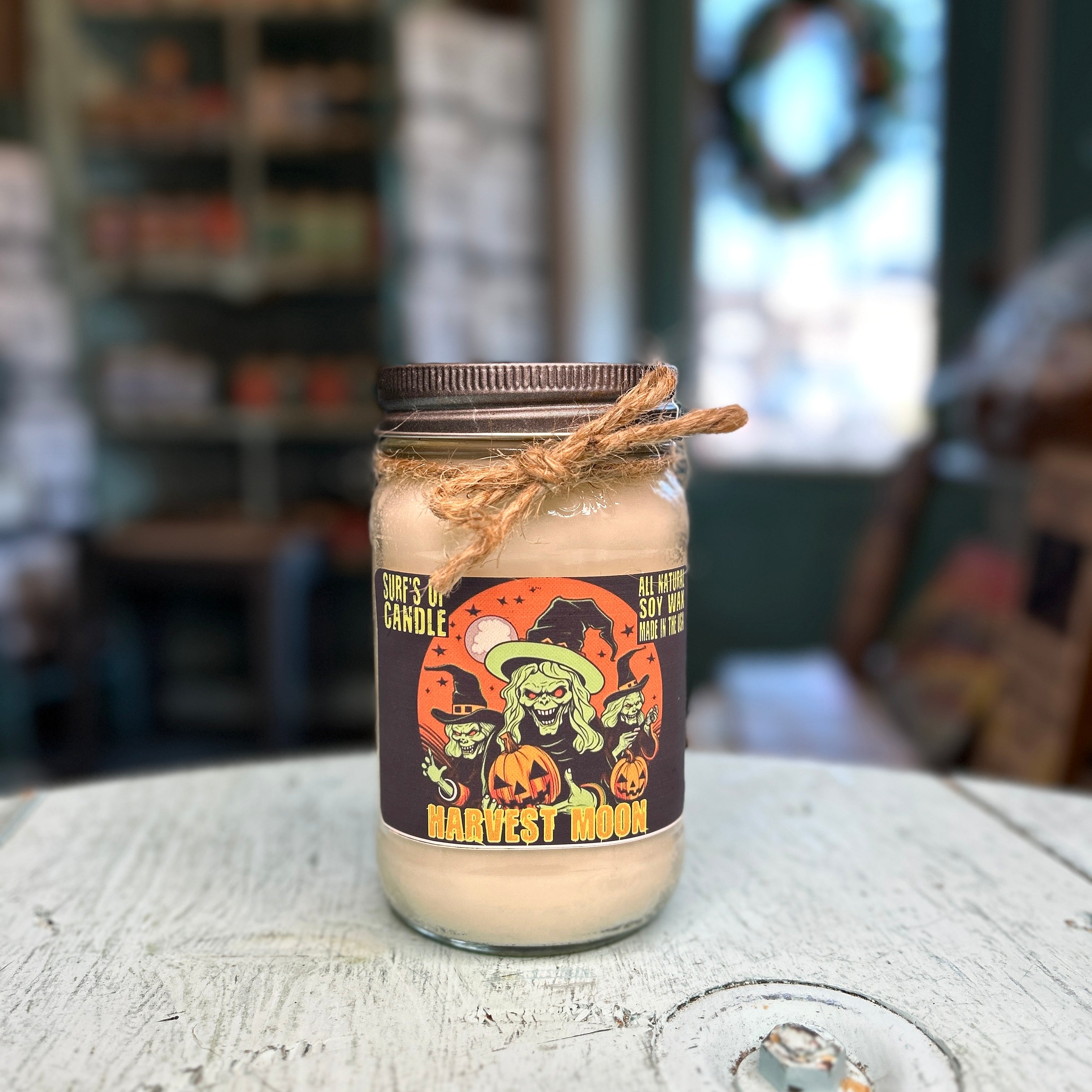 Witch's Brew Harvest Moon Mason Jar Candle - Halloween Collection