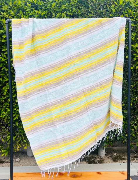 Beach Towels l Throw Blankets - Yellow | Blue | Gray #1