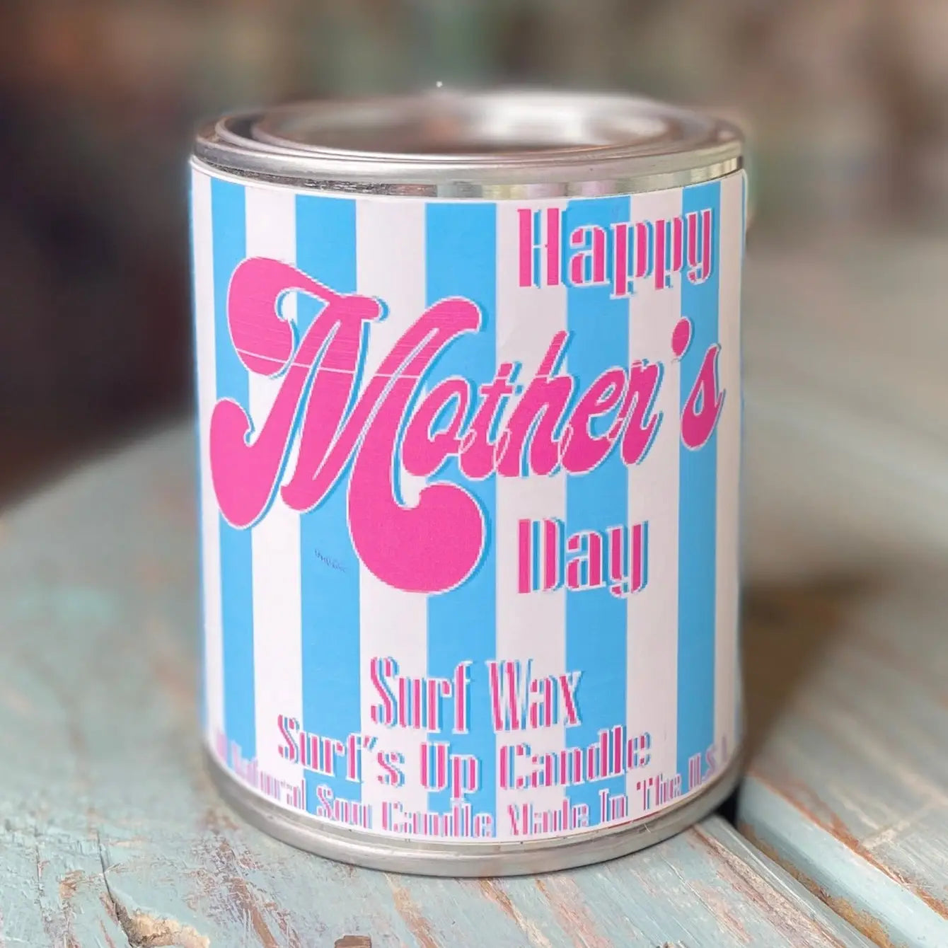 Surf Wax Pink Heart Paint Can Candle - Mother's Day Collection