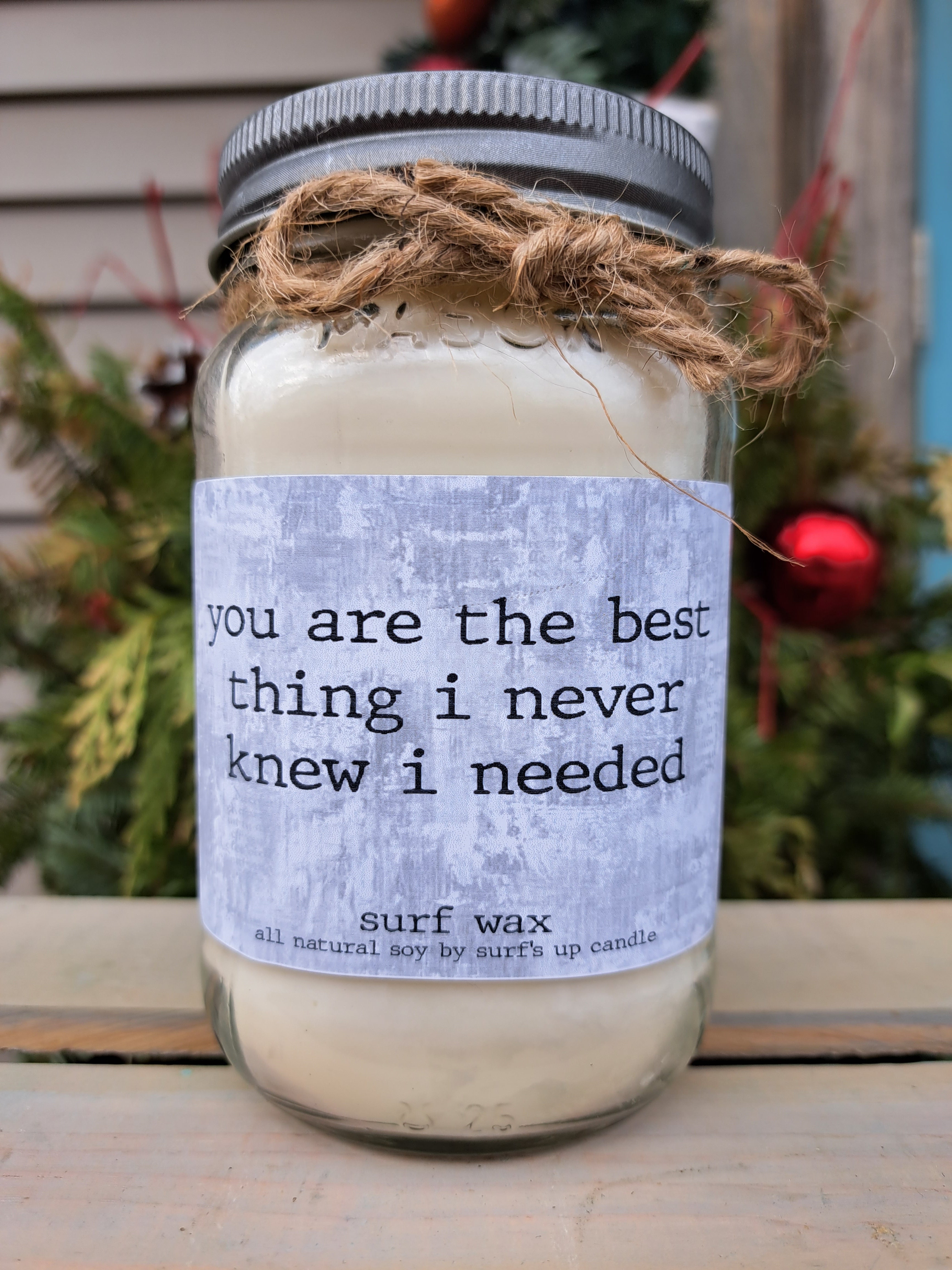 The Best Thing Surf Wax Mason Jar Candle - Romantic Quotes Collection