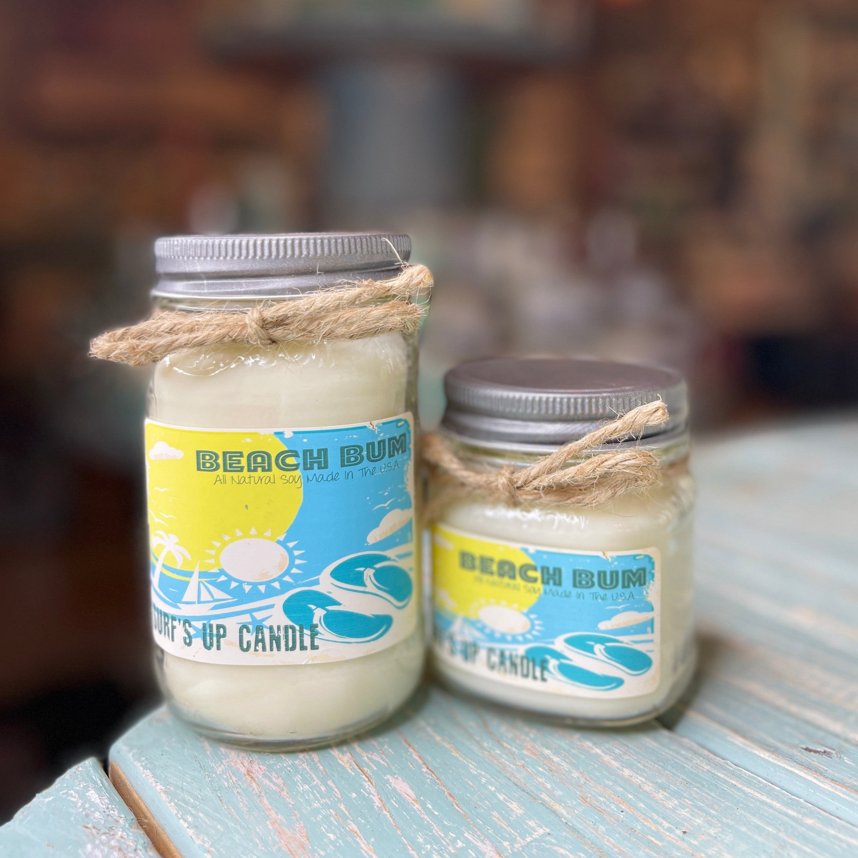 Beach Bum Mason Jar Candle - Vintage Collection