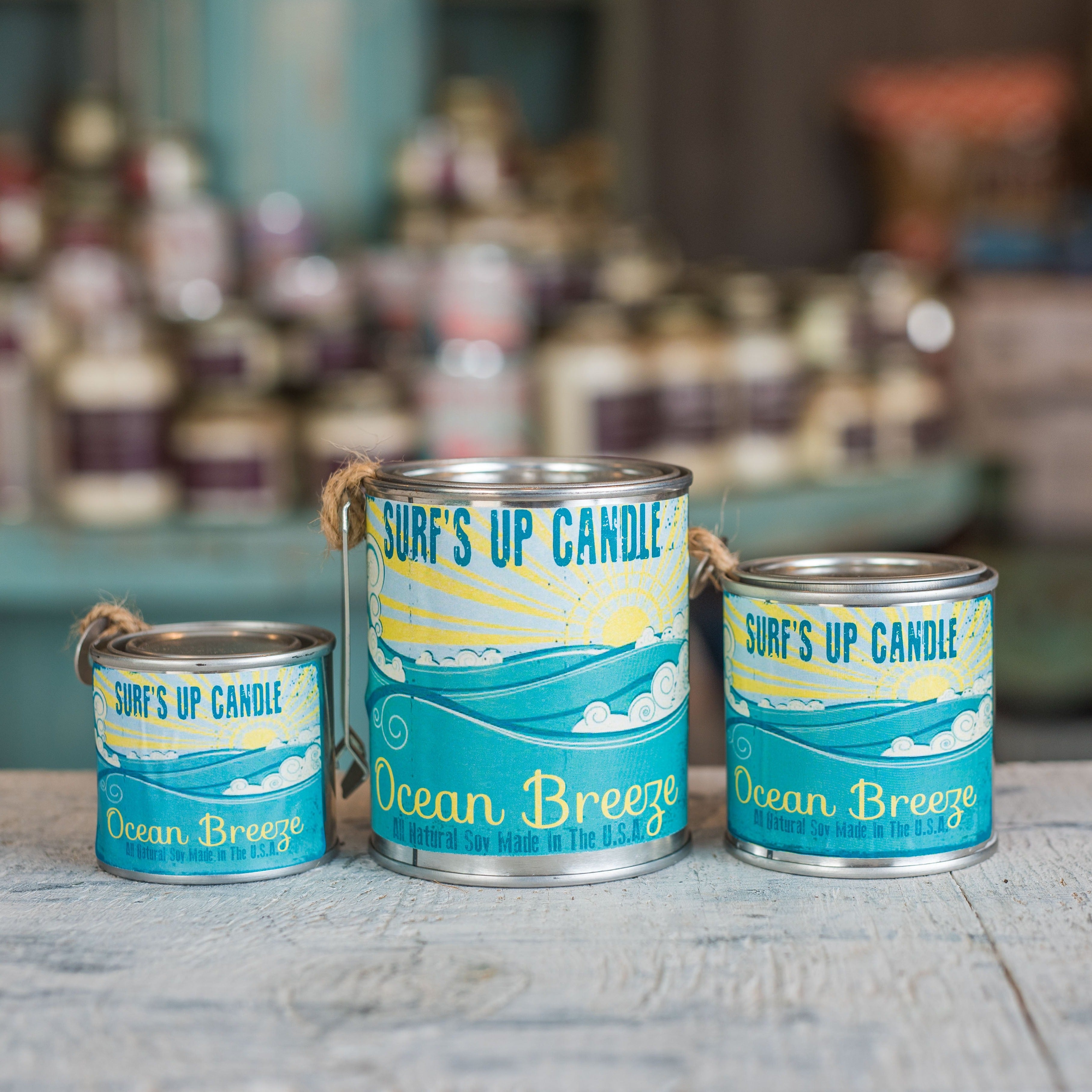 Ocean Breeze Paint can all natural soy candle