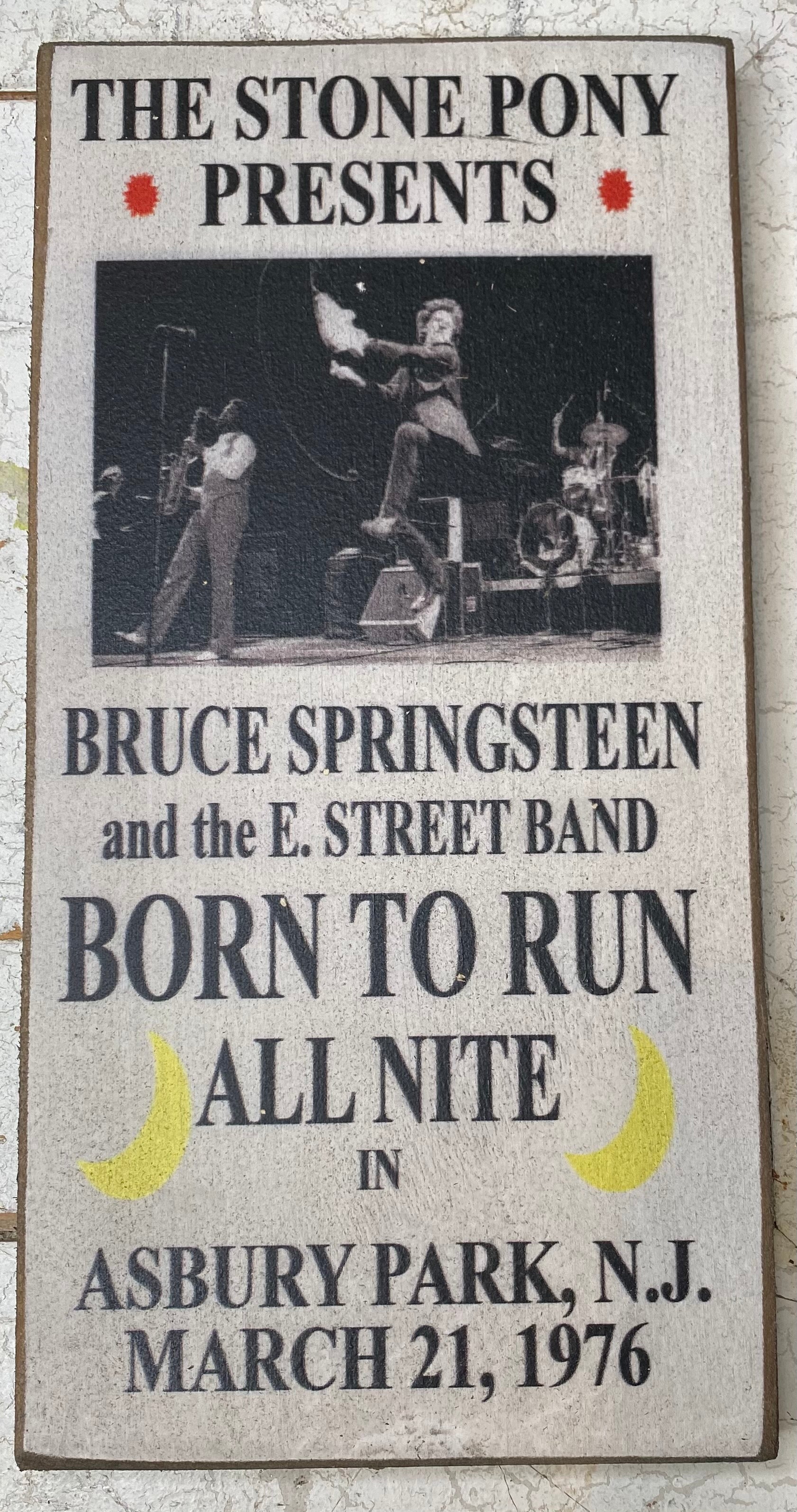 Medium Bruce Springsteen - White Vintage Sign