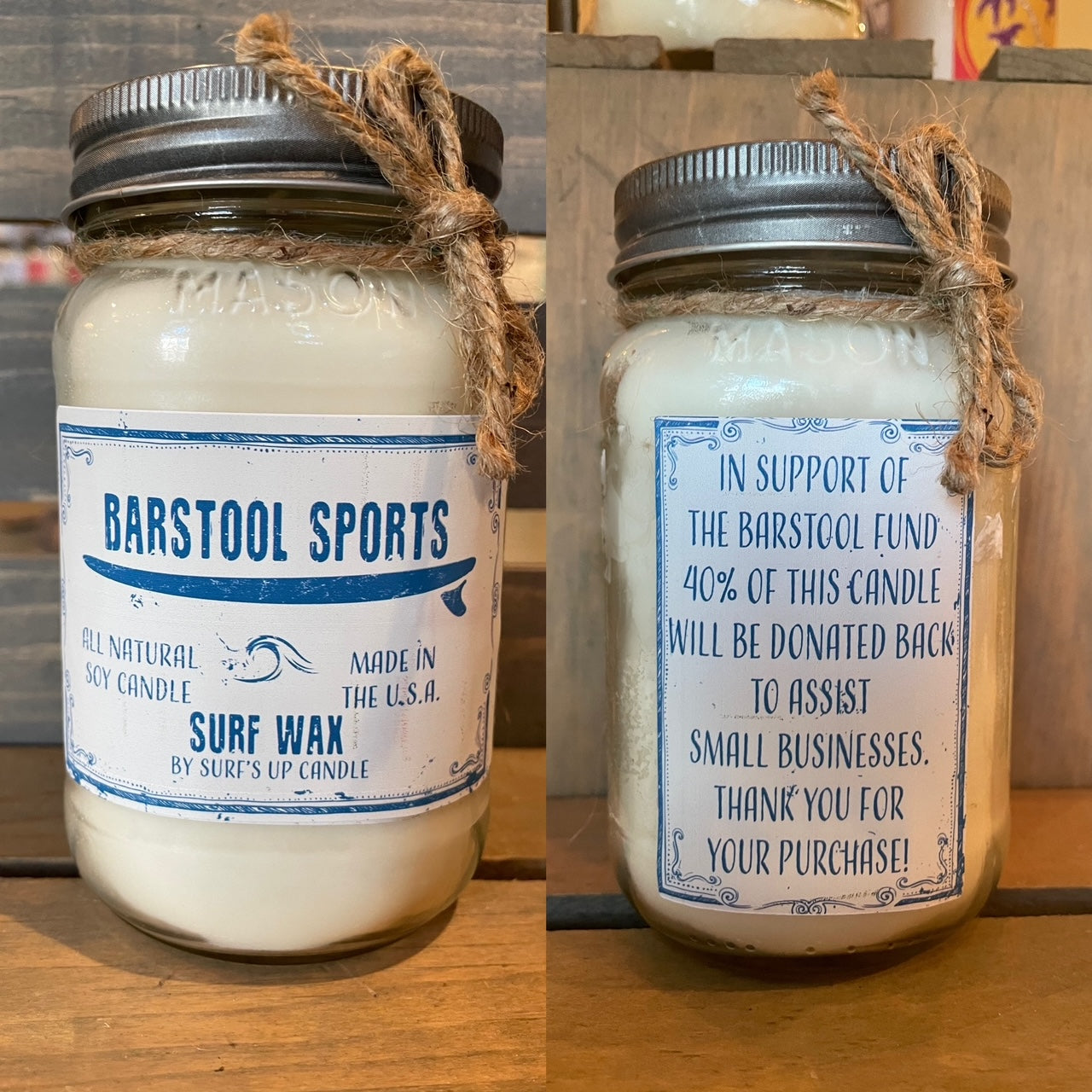 Surf Wax - Barstool Fund - Large Mason Jar