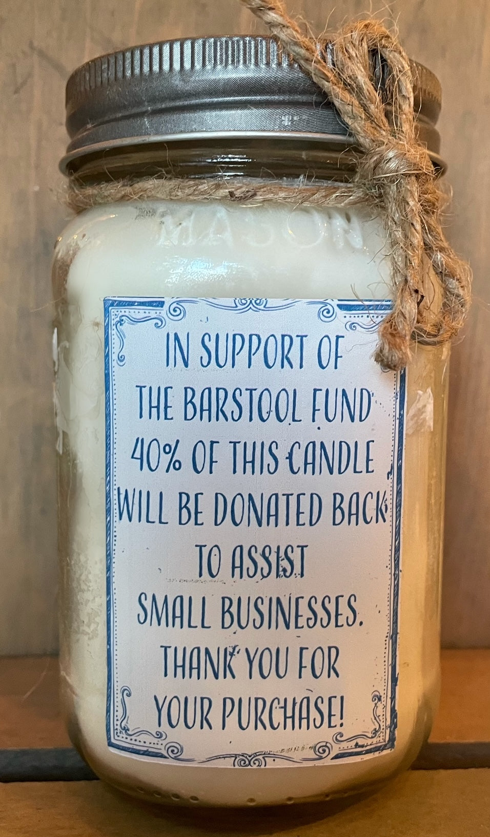 Surf Wax - Barstool Fund - Large Mason Jar