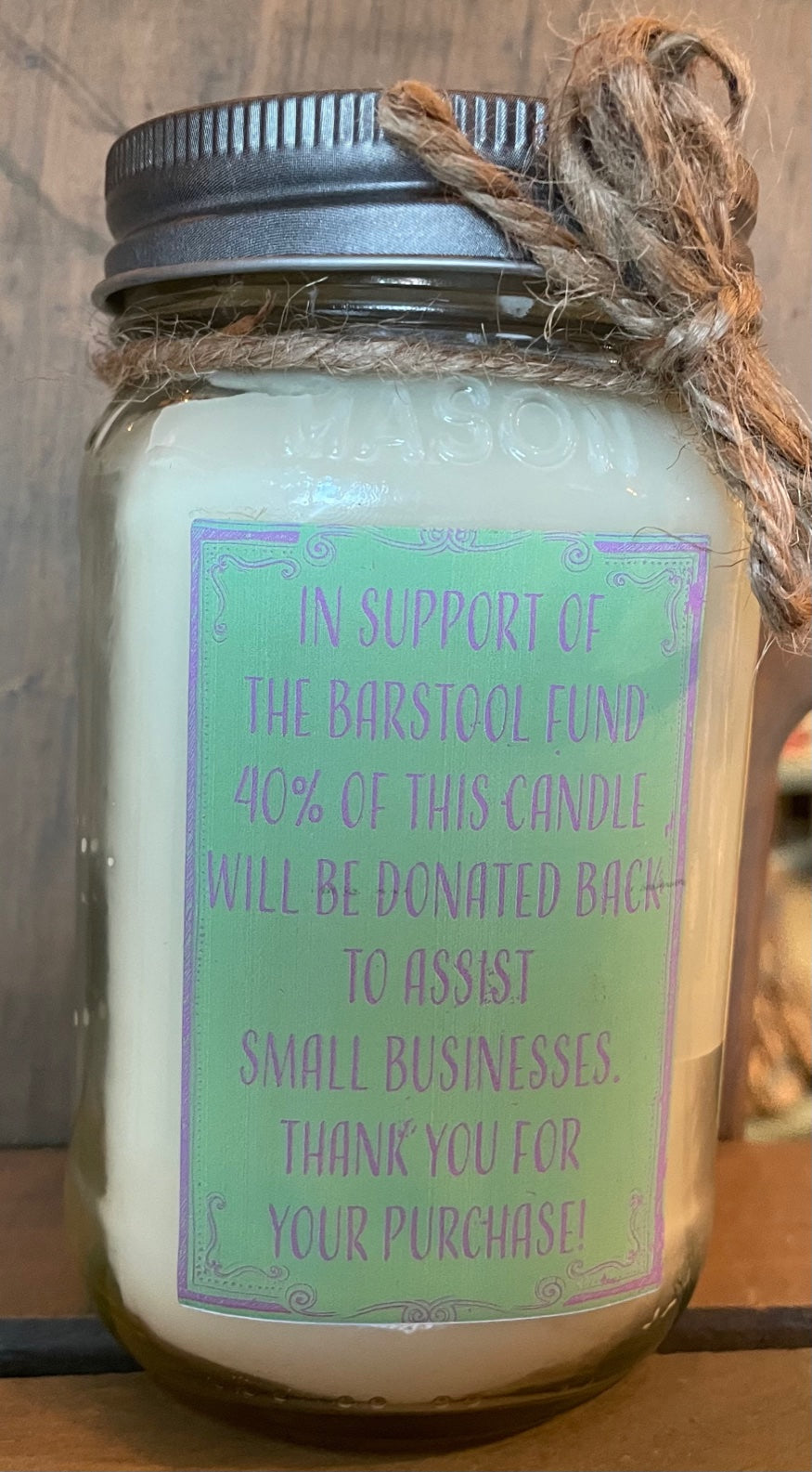Island Flowers - Barstool Fund - Large Mason Jar