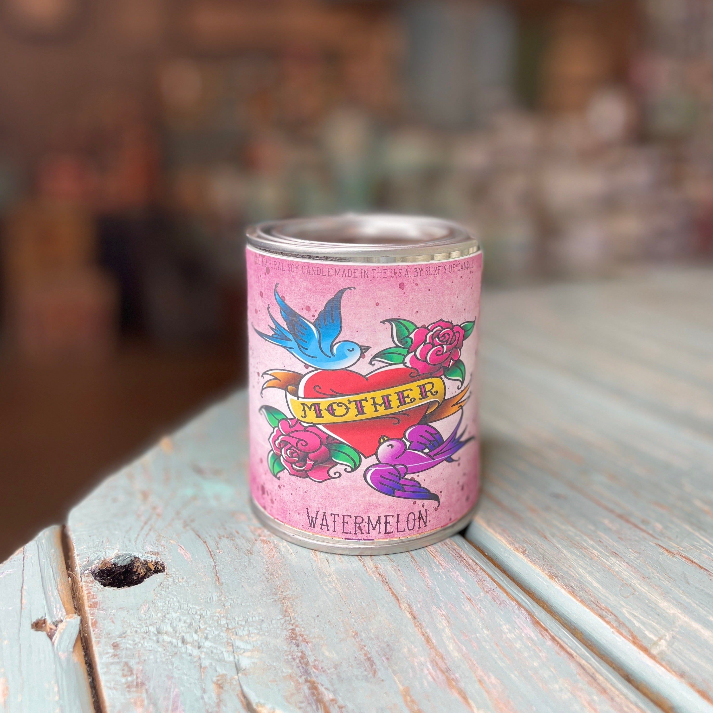 Watermelon Tattoo Inspired Paint Can Candle - Mother's Day Collection