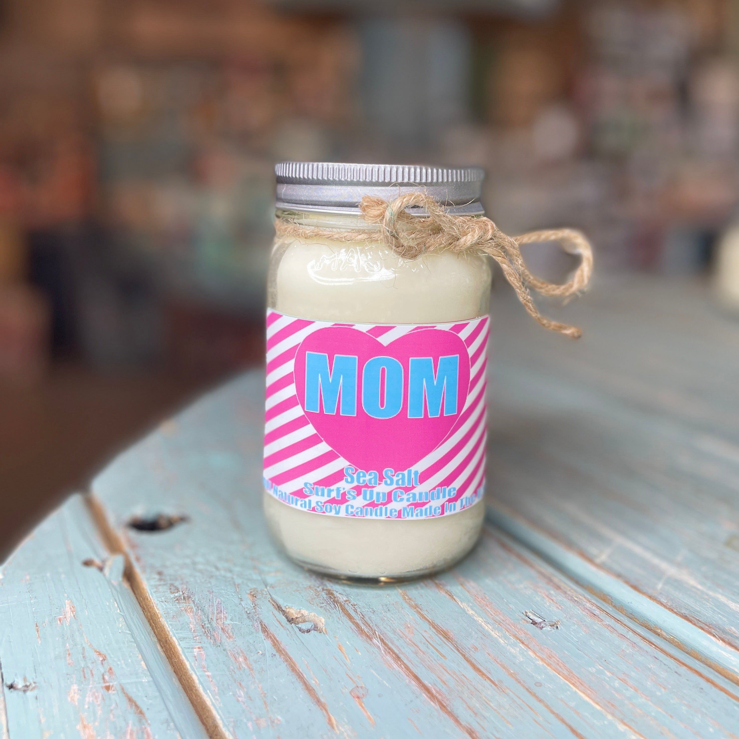 Sea Salt Pink Hearts Mason Jar Candle - Mother's Day Collection