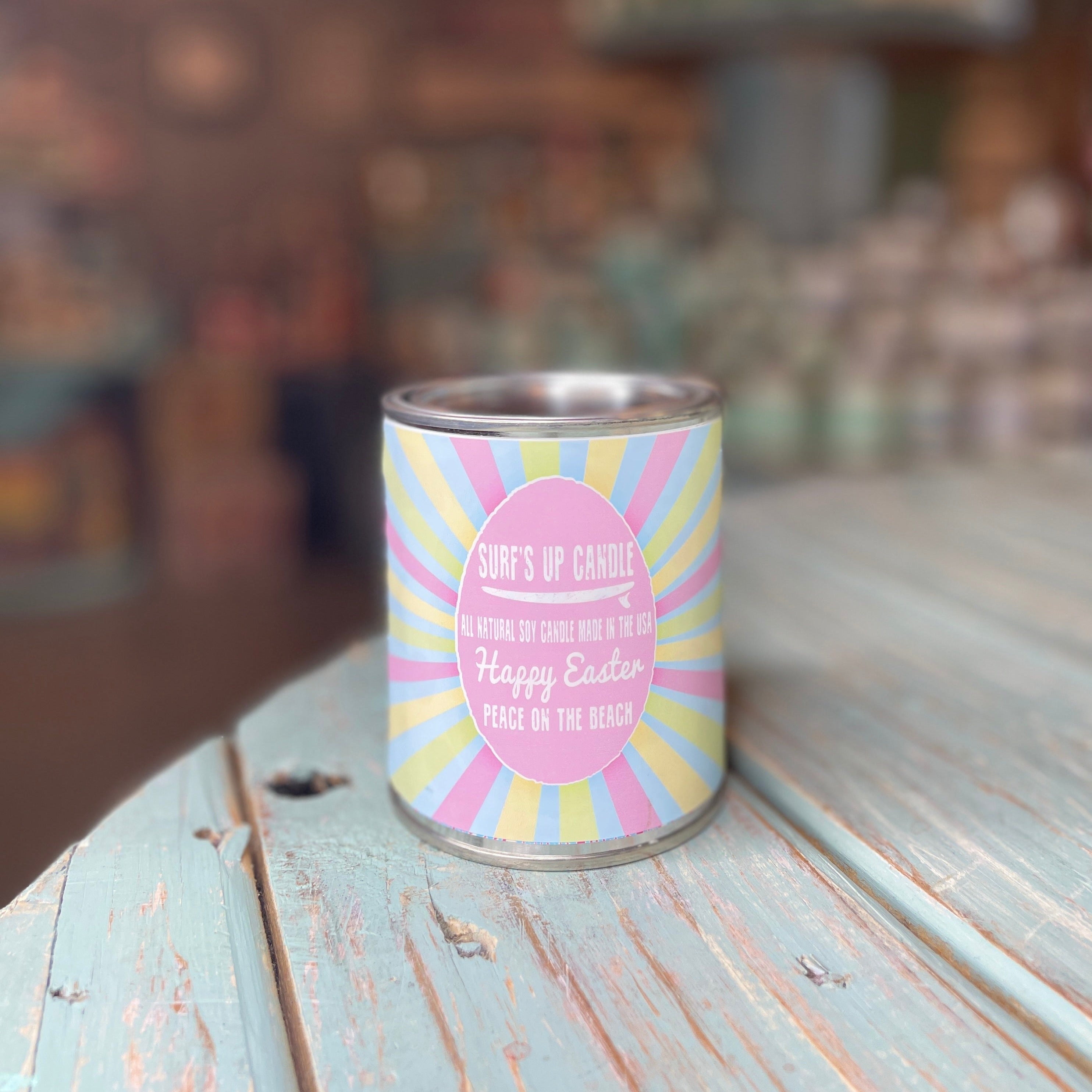 Easter Egg Peace On the Beach Paint Can Candle - Easter Collection
