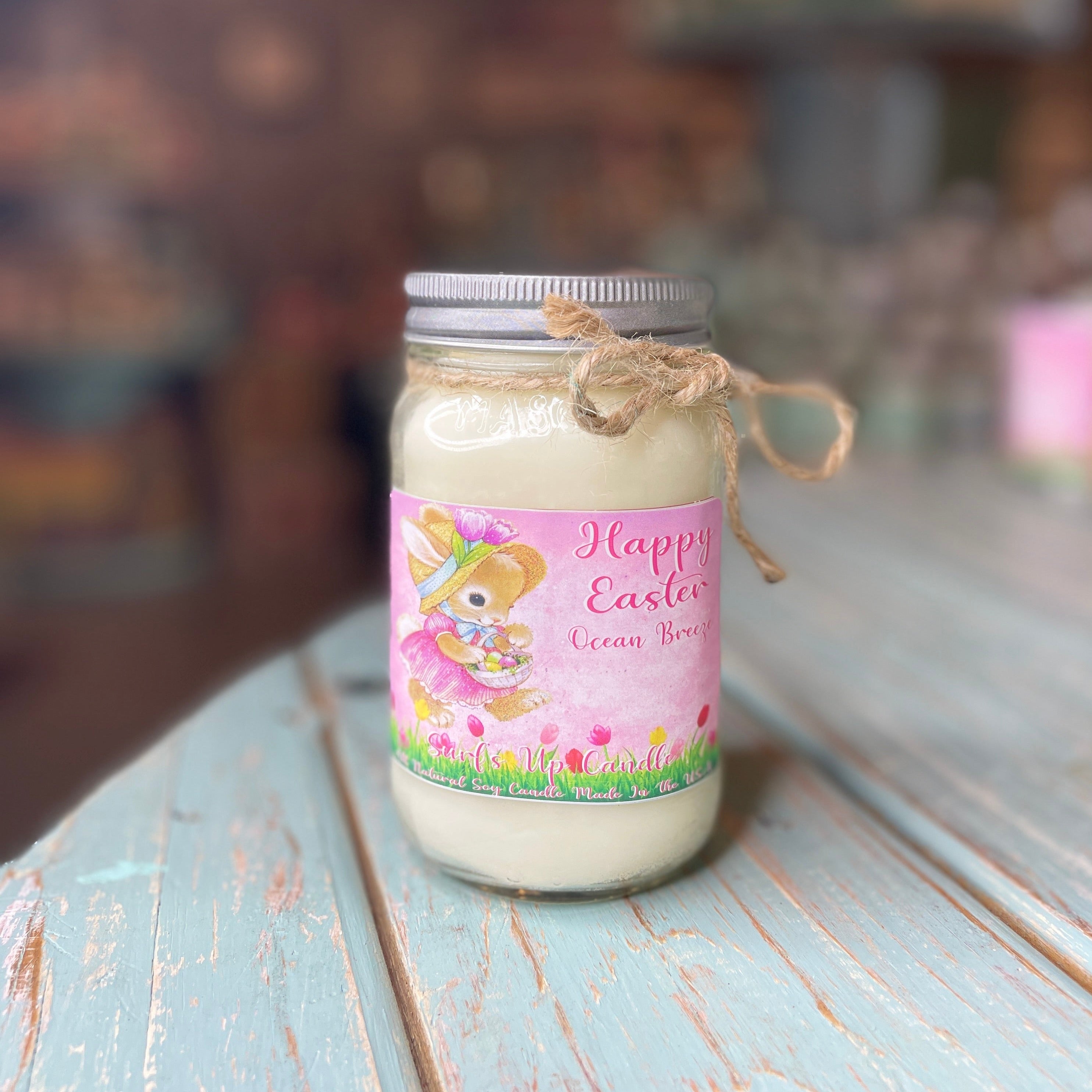 Vintage Easter Ocean Breeze Mason Jar Candle - Easter Collection