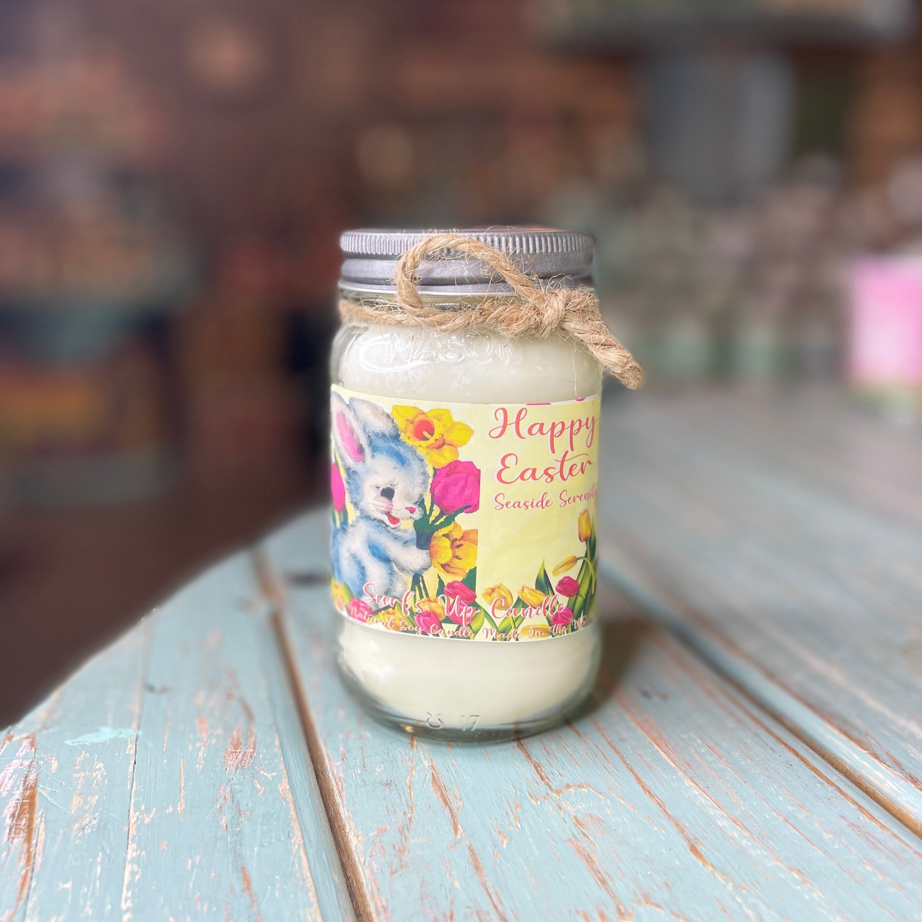 Easter Bunny Seaside Serenity Mason Jar Candle - Easter Collection