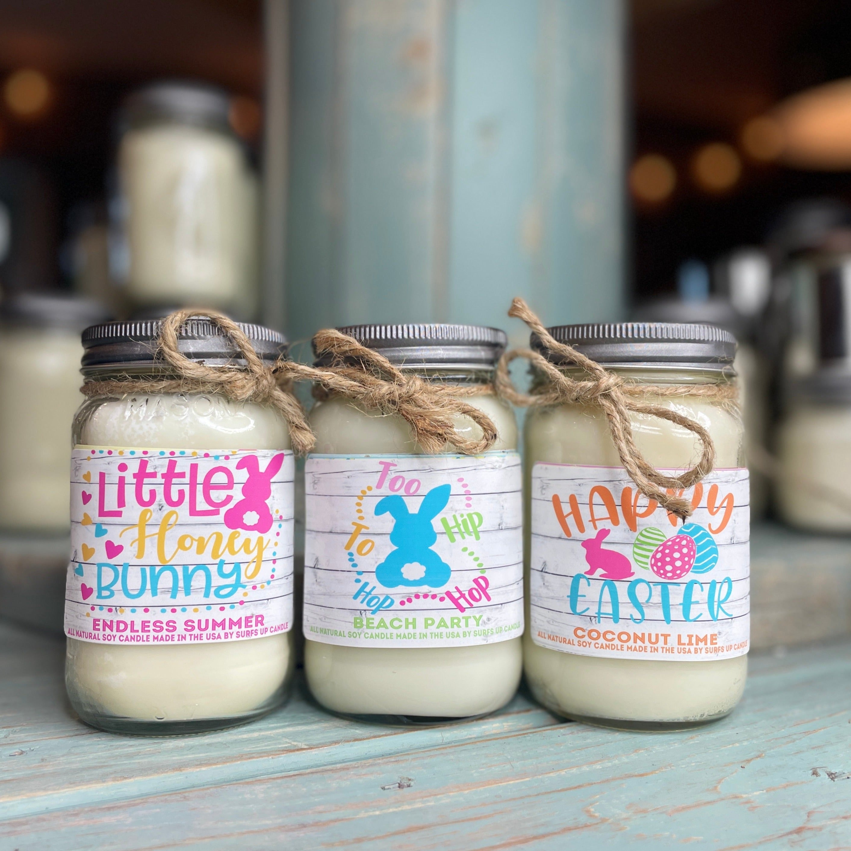 Easter Bunny Mason Jar Trio - Easter Collection